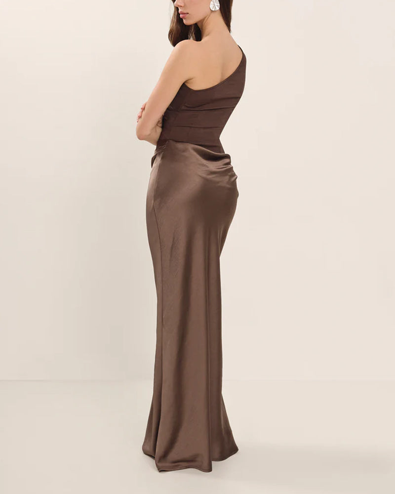 Rafaëlle | Asymmetrical Satin Dress