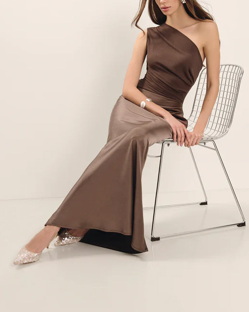 Rafaëlle | Asymmetrical Satin Dress