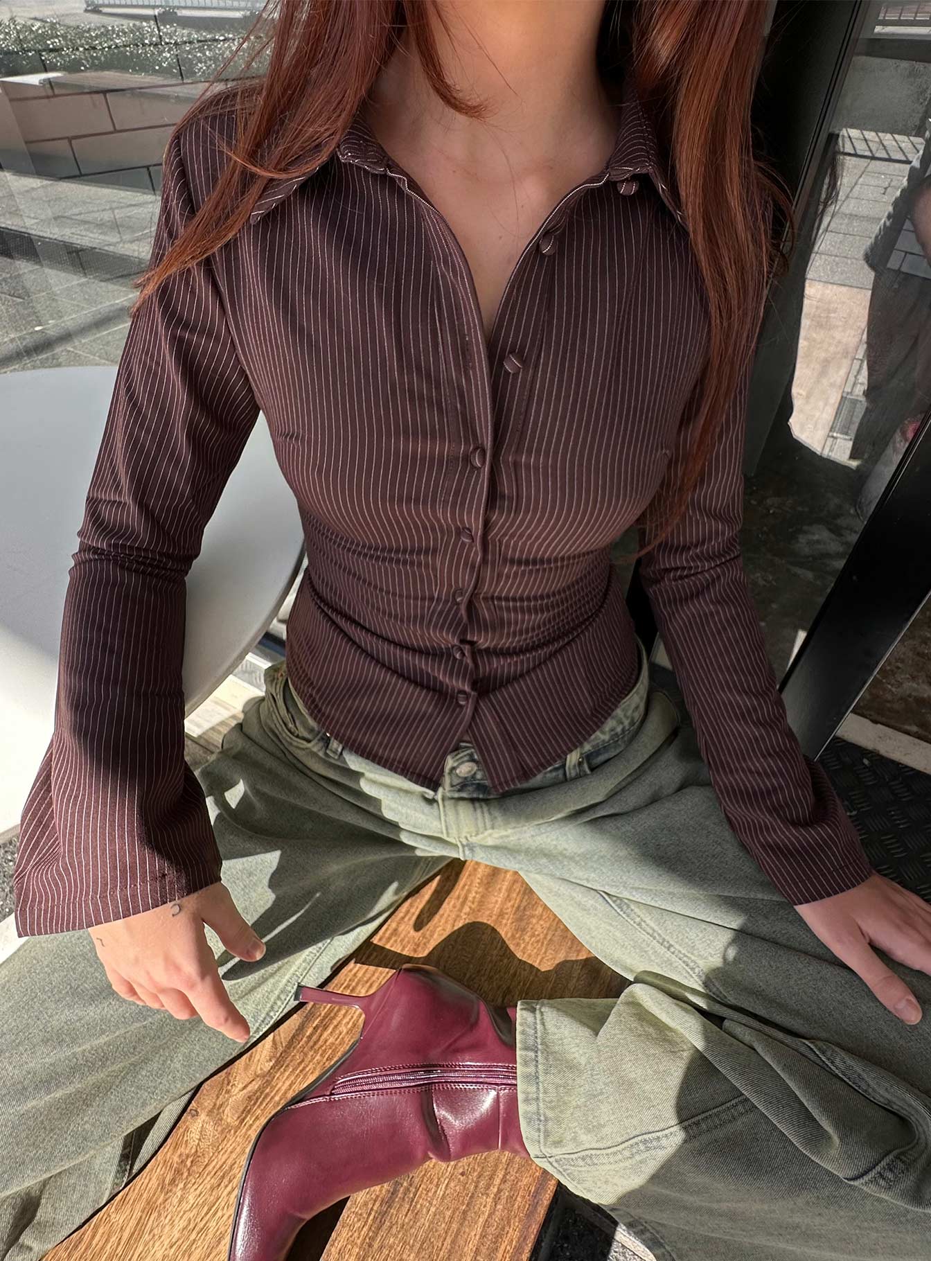 Lanabell | Fine Striped Shirt