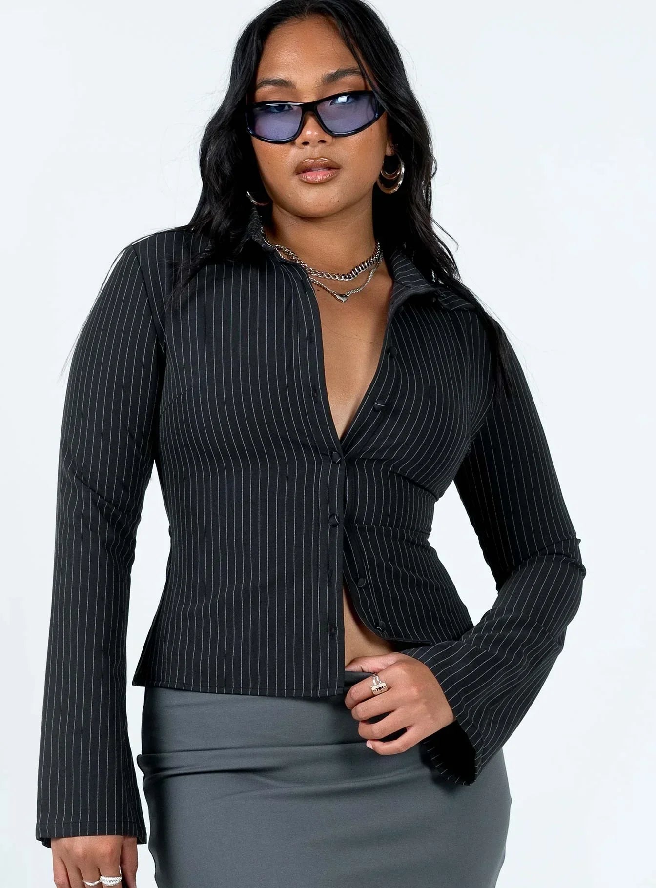 Lanabell | Fine Striped Shirt