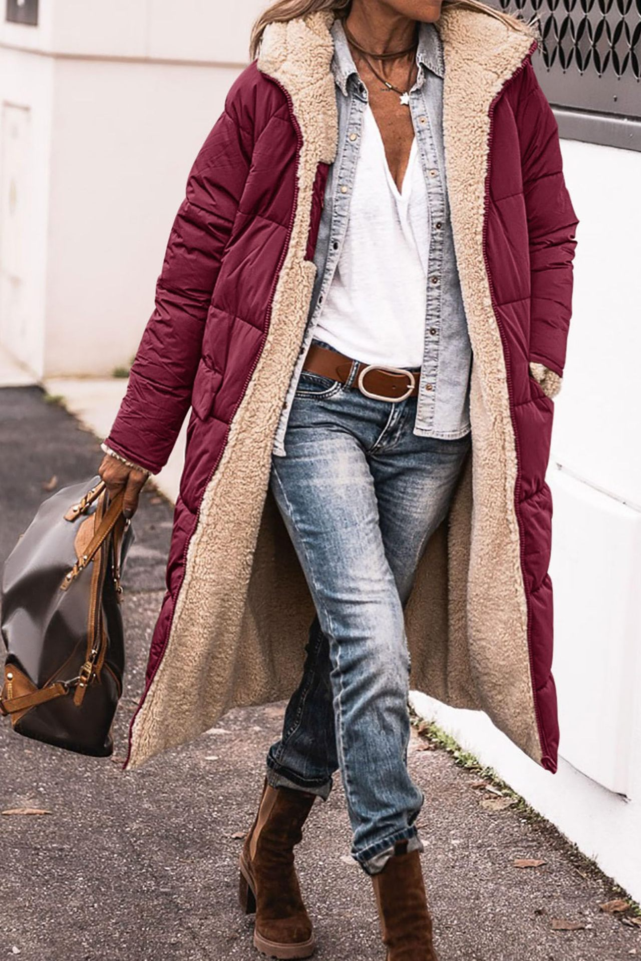 Joanna | Luxe Reversible Sherpa Coat