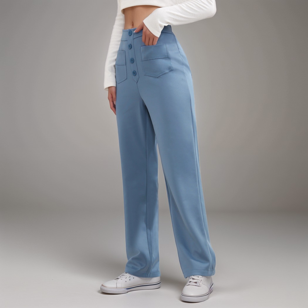 Léa | High-Waisted Elastic Pants