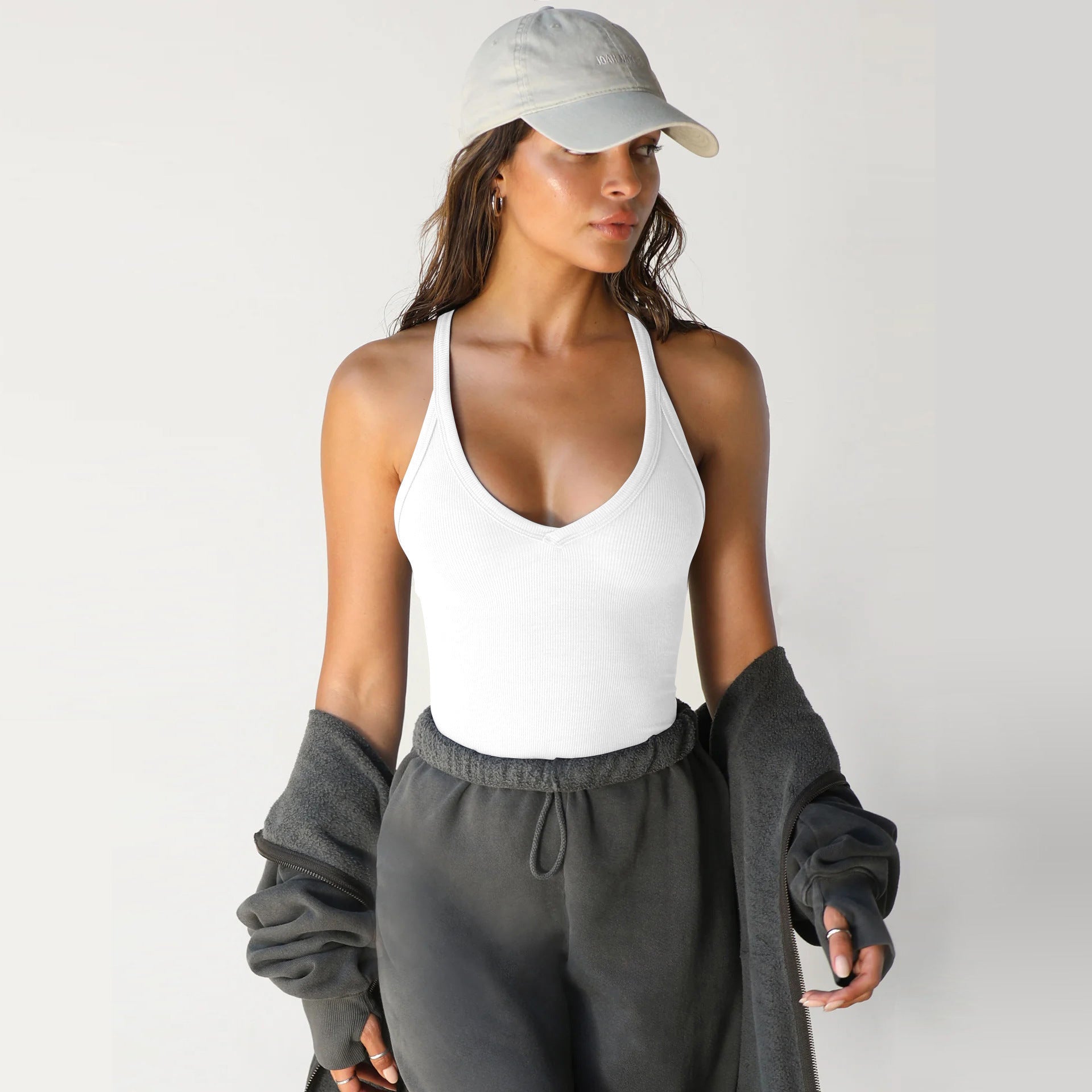 Mila | Ribbed Tank Top with Racerback