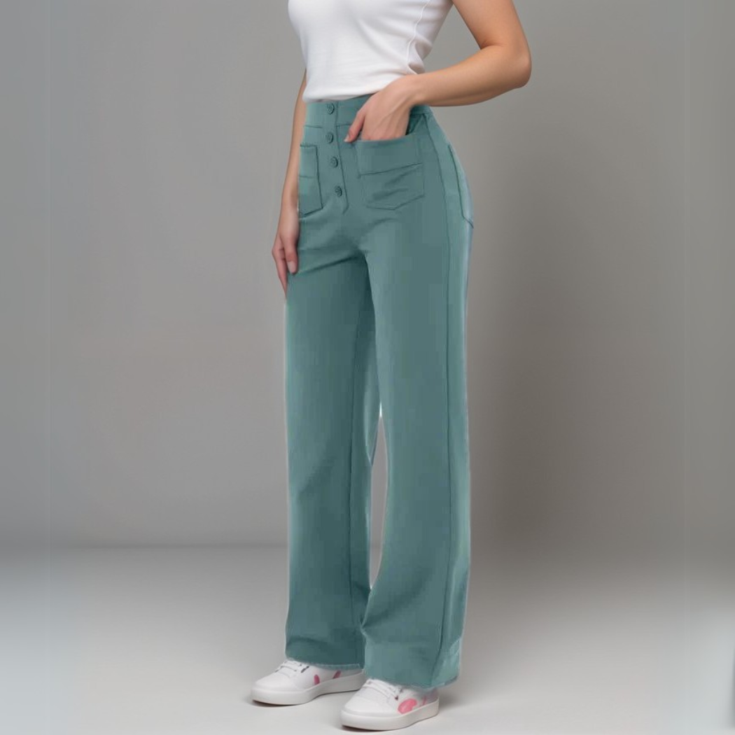 Léa | High-Waisted Elastic Pants