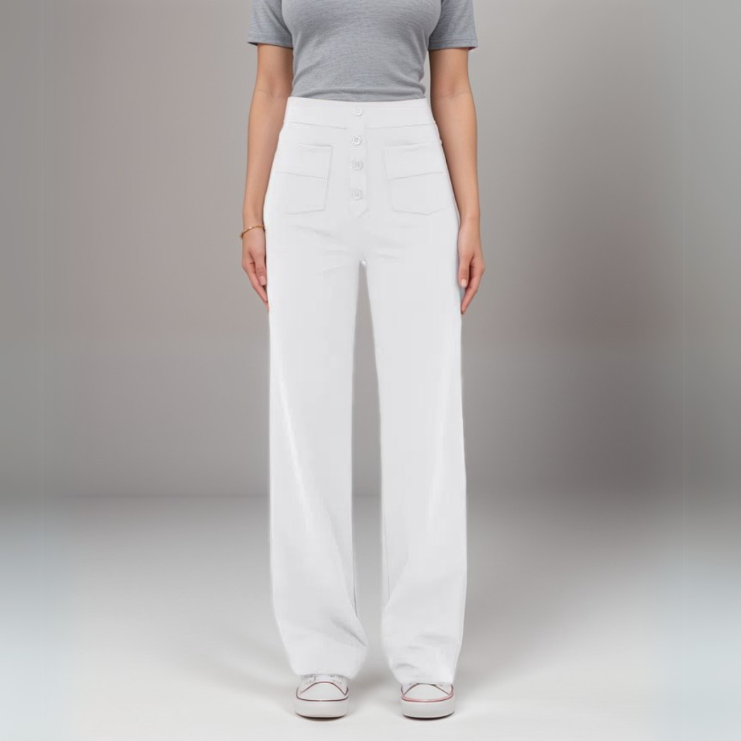 Léa | High-Waisted Elastic Pants