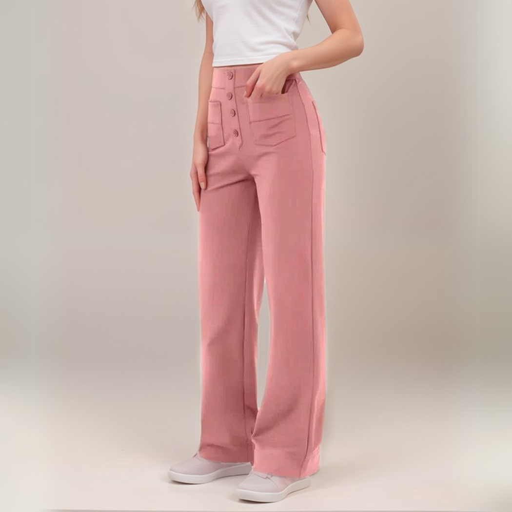 Léa | High-Waisted Elastic Pants