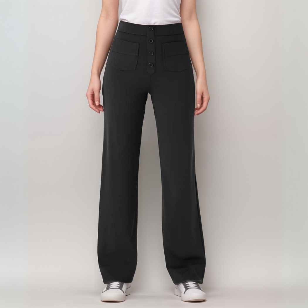 Léa | High-Waisted Elastic Pants