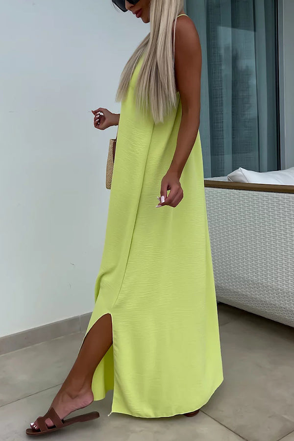 Myriam | Maxi Dress Solid Backless with Straps