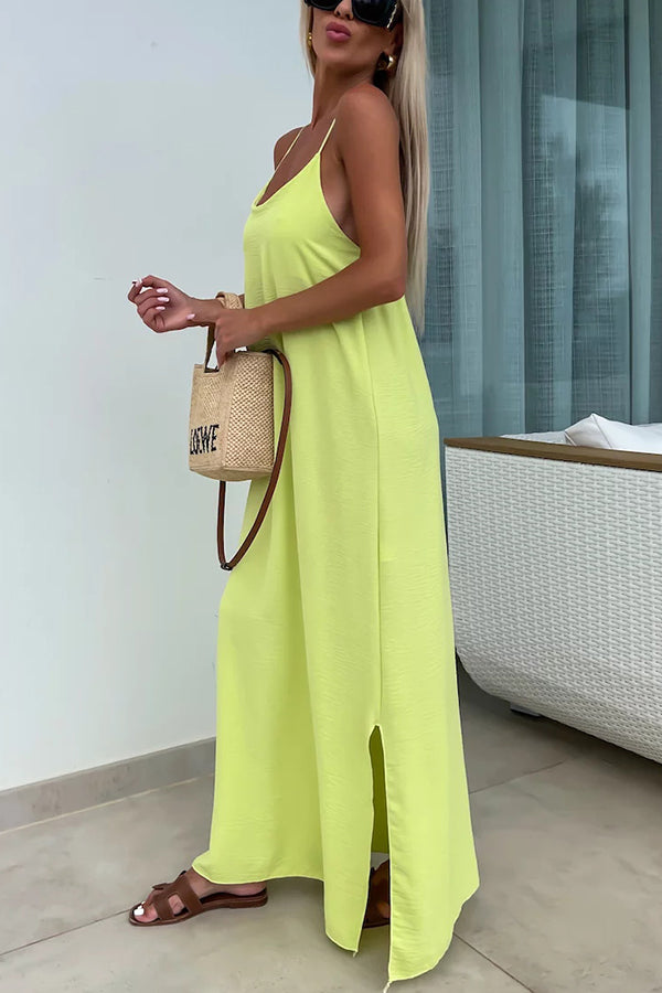 Myriam | Maxi Dress Solid Backless with Straps