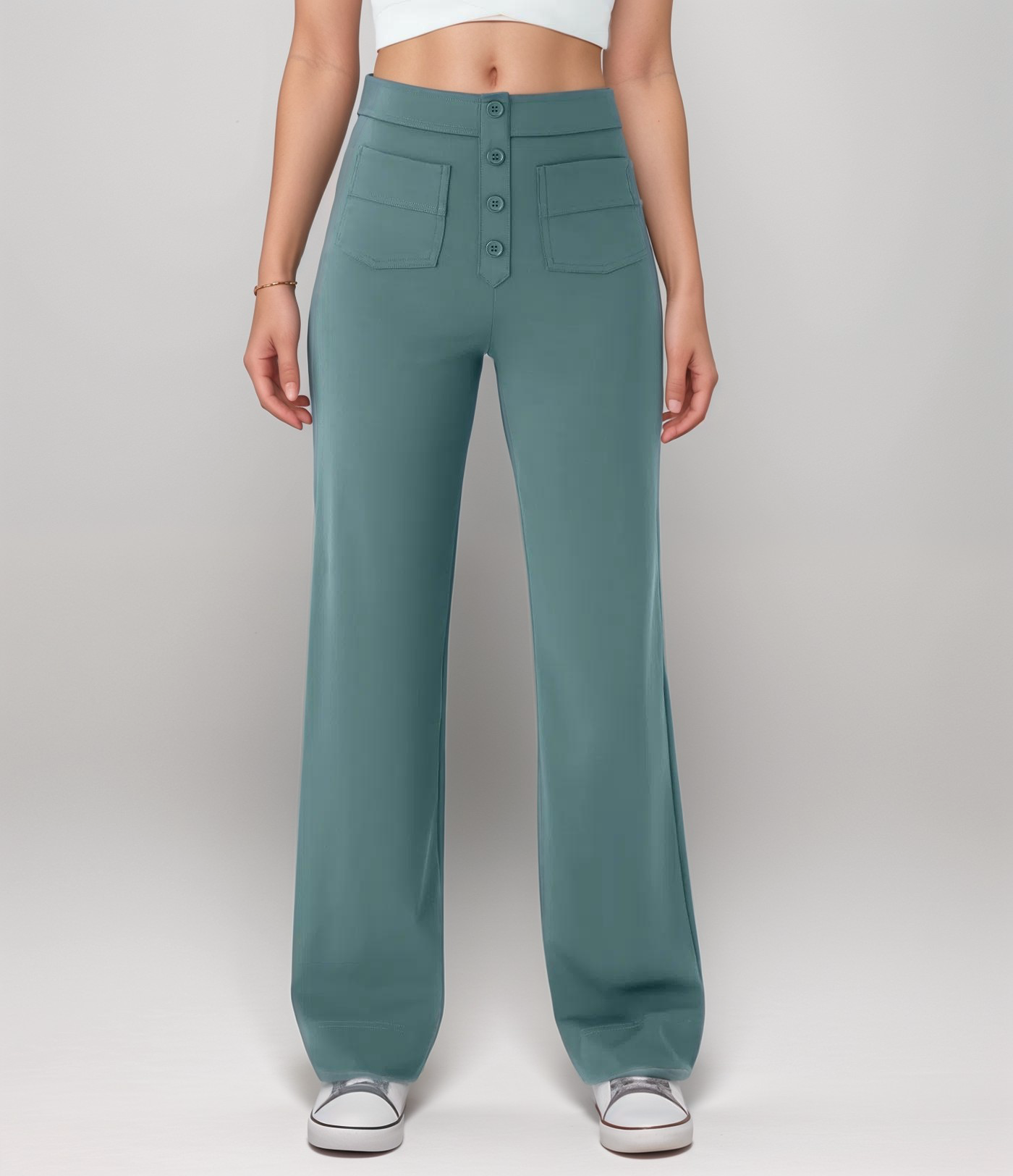 Léa | High-Waisted Elastic Pants