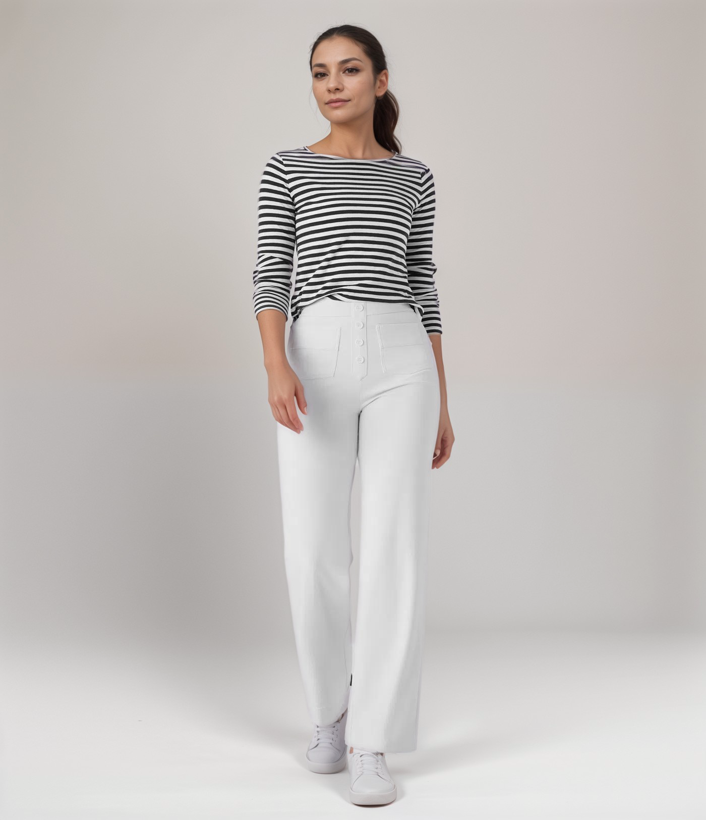 Léa | High-Waisted Elastic Pants