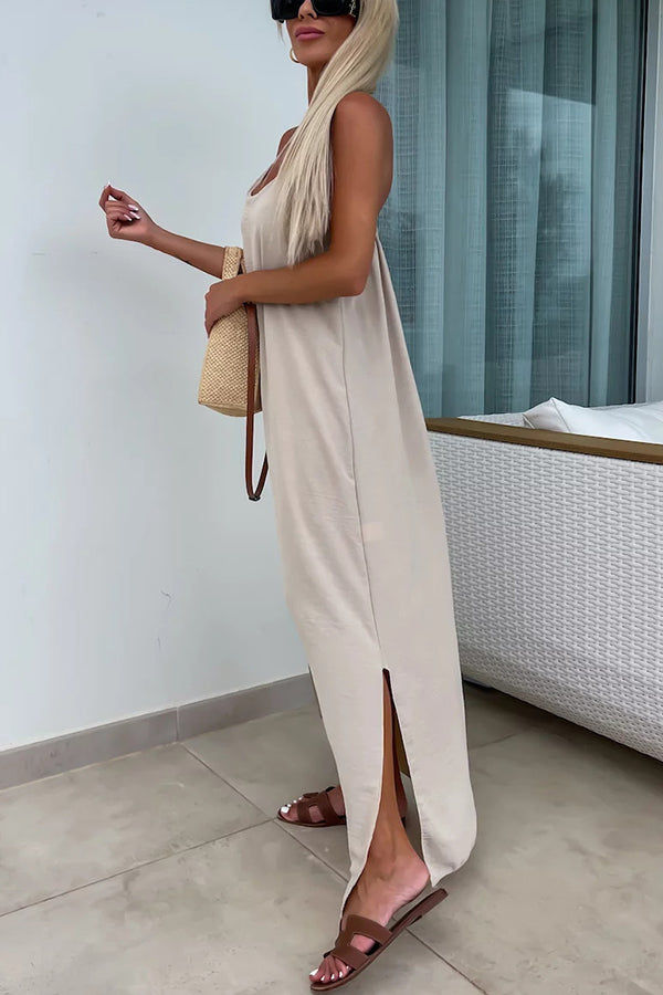 Myriam | Maxi Dress Solid Backless with Straps