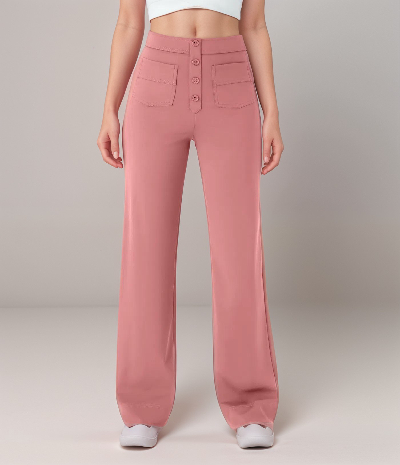 Léa | High-Waisted Elastic Pants