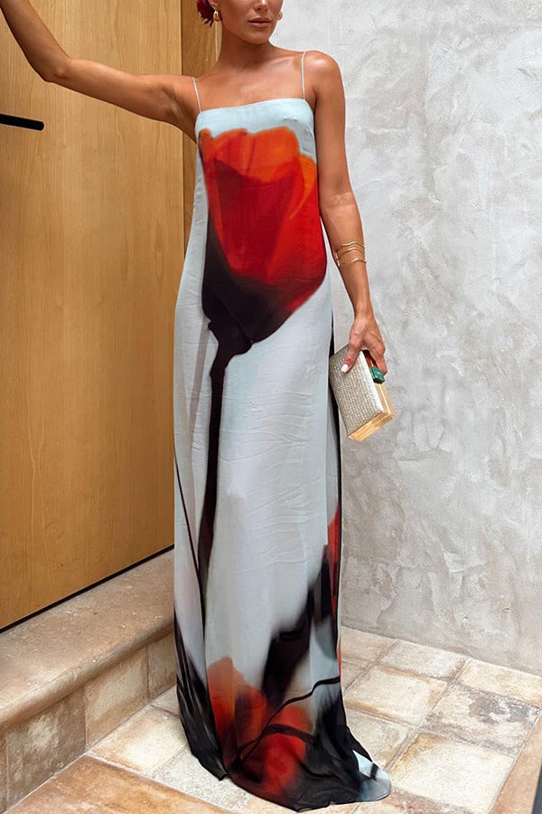 Lilou | Abstract Tulip Maxi Dress