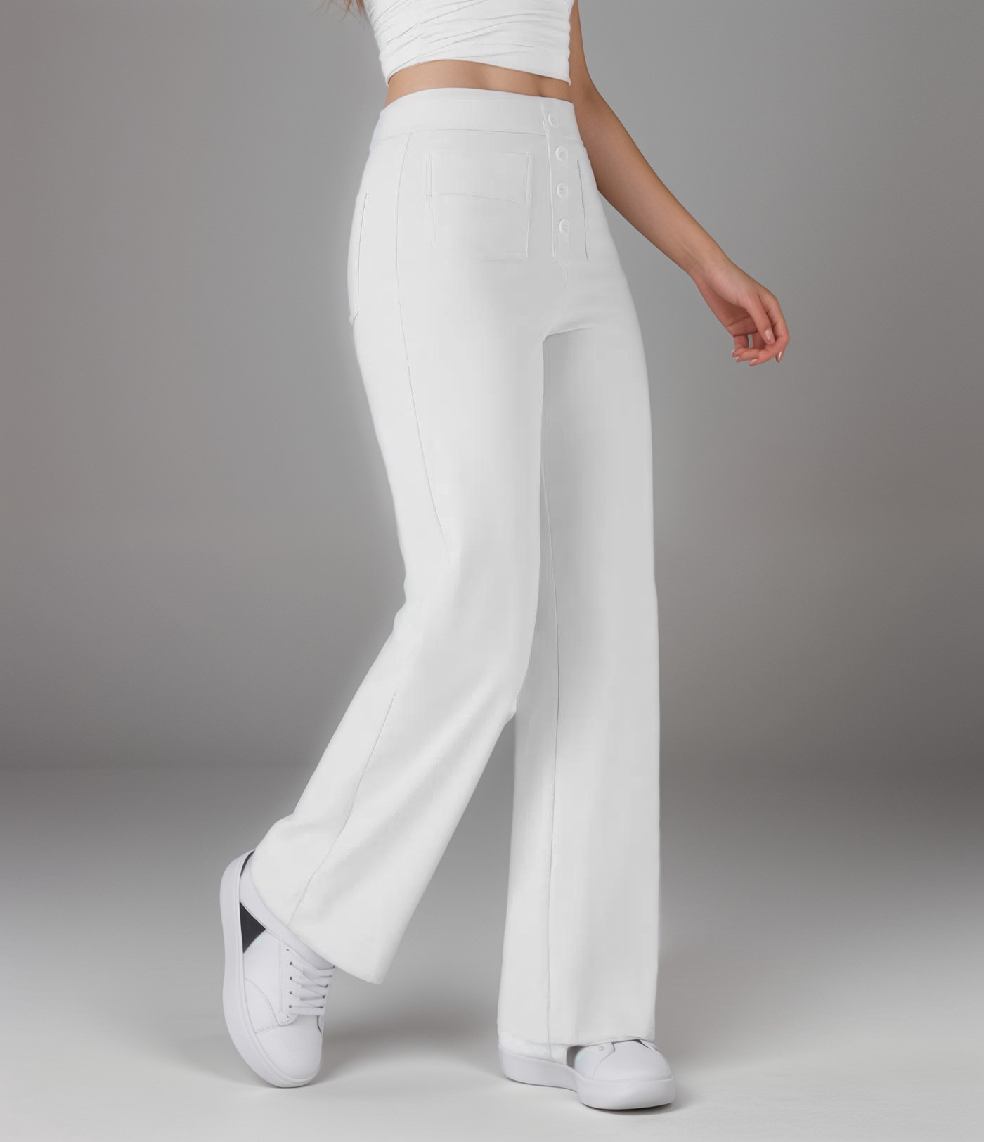 Léa | High-Waisted Elastic Pants