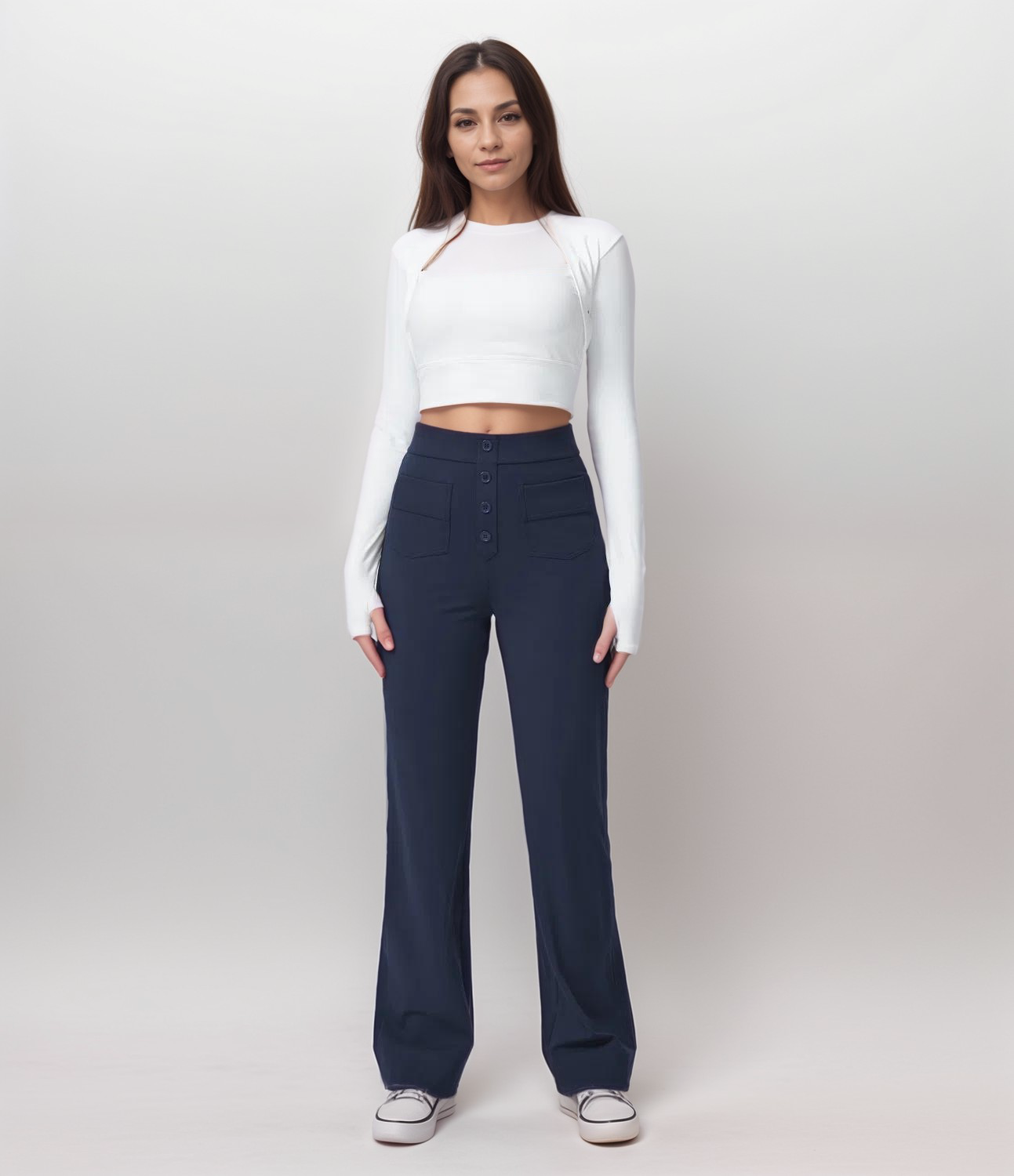Léa | High-Waisted Elastic Pants