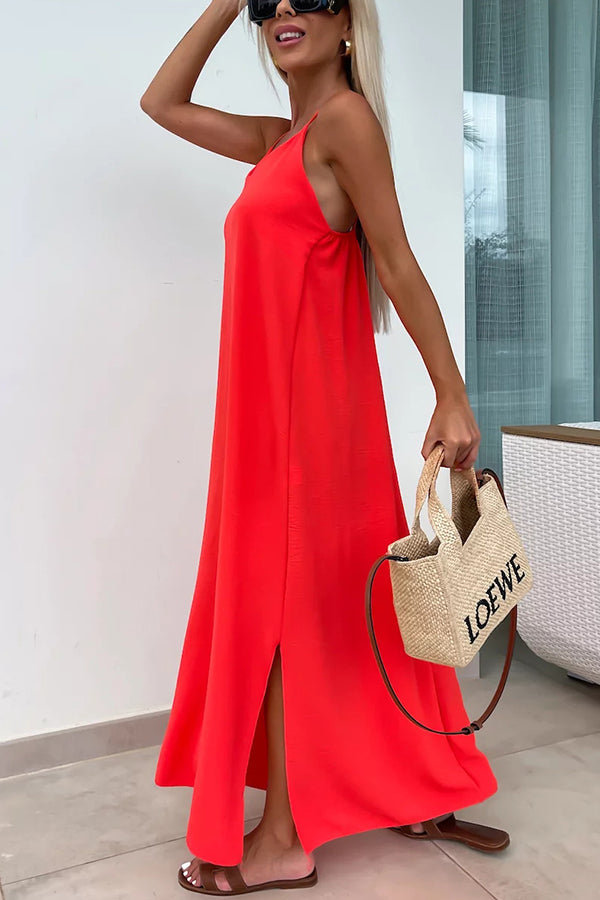 Myriam | Maxi Dress Solid Backless with Straps