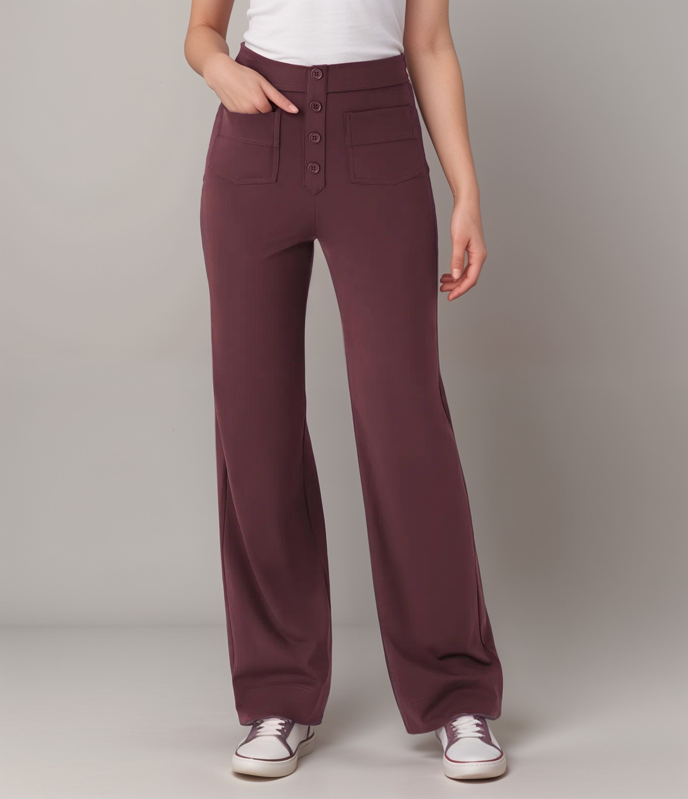 Léa | High-Waisted Elastic Pants