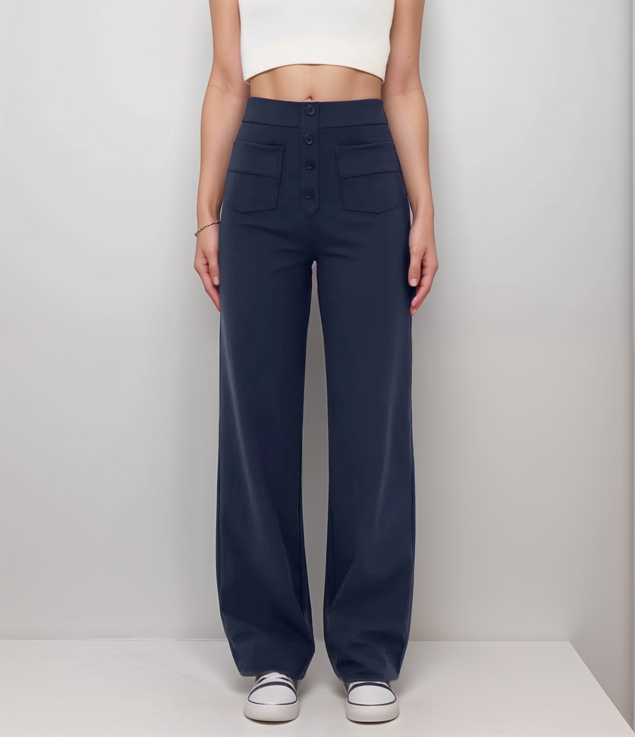 Léa | High-Waisted Elastic Pants
