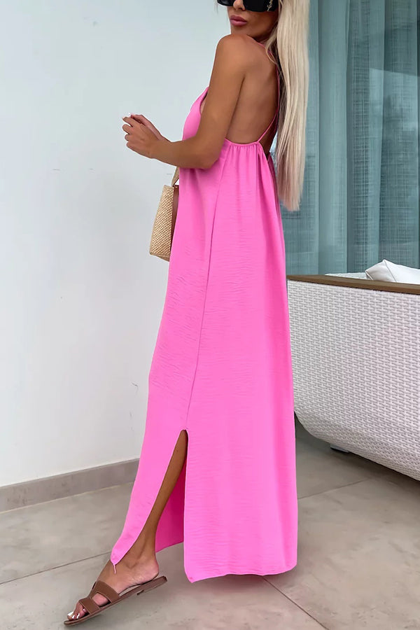 Myriam | Maxi Dress Solid Backless with Straps