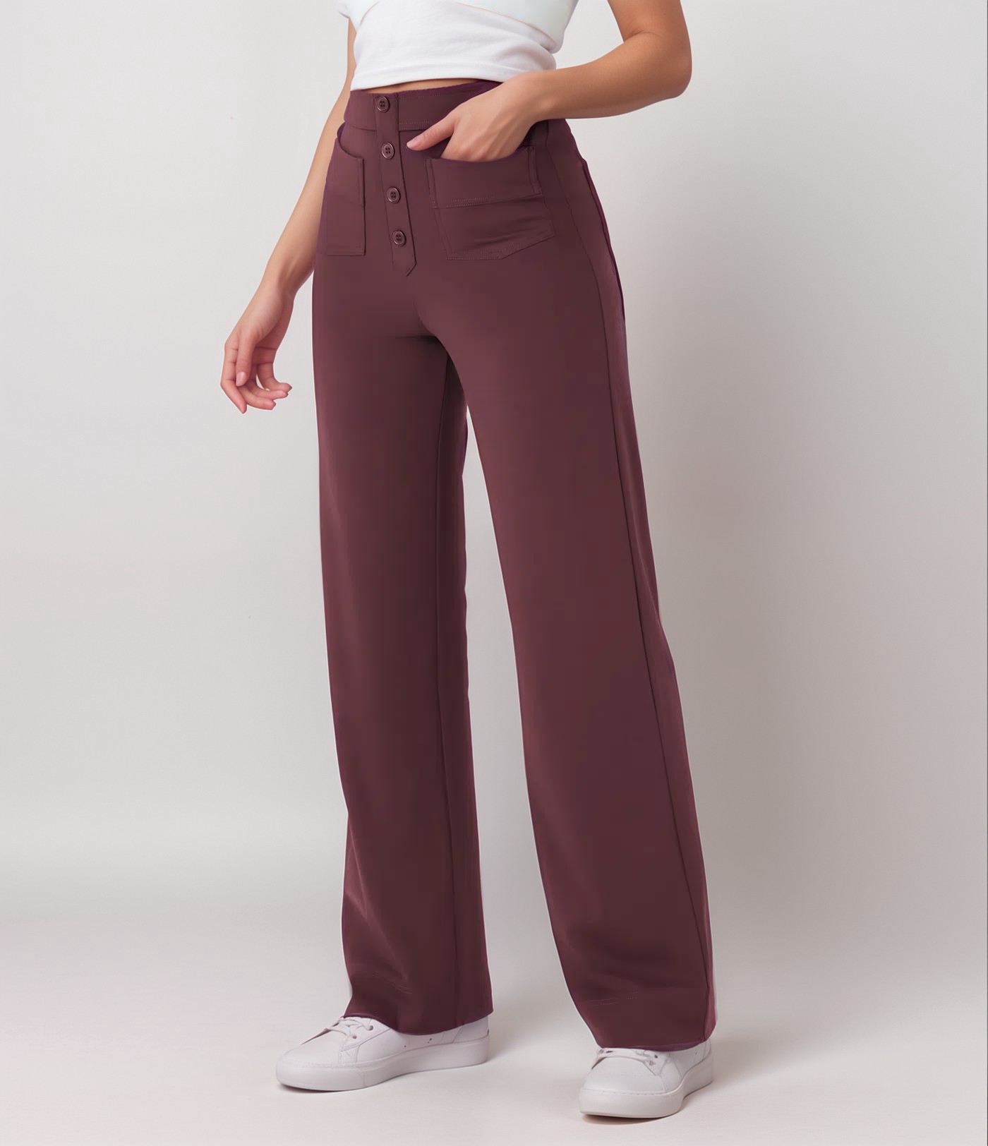 Léa | High-Waisted Elastic Pants
