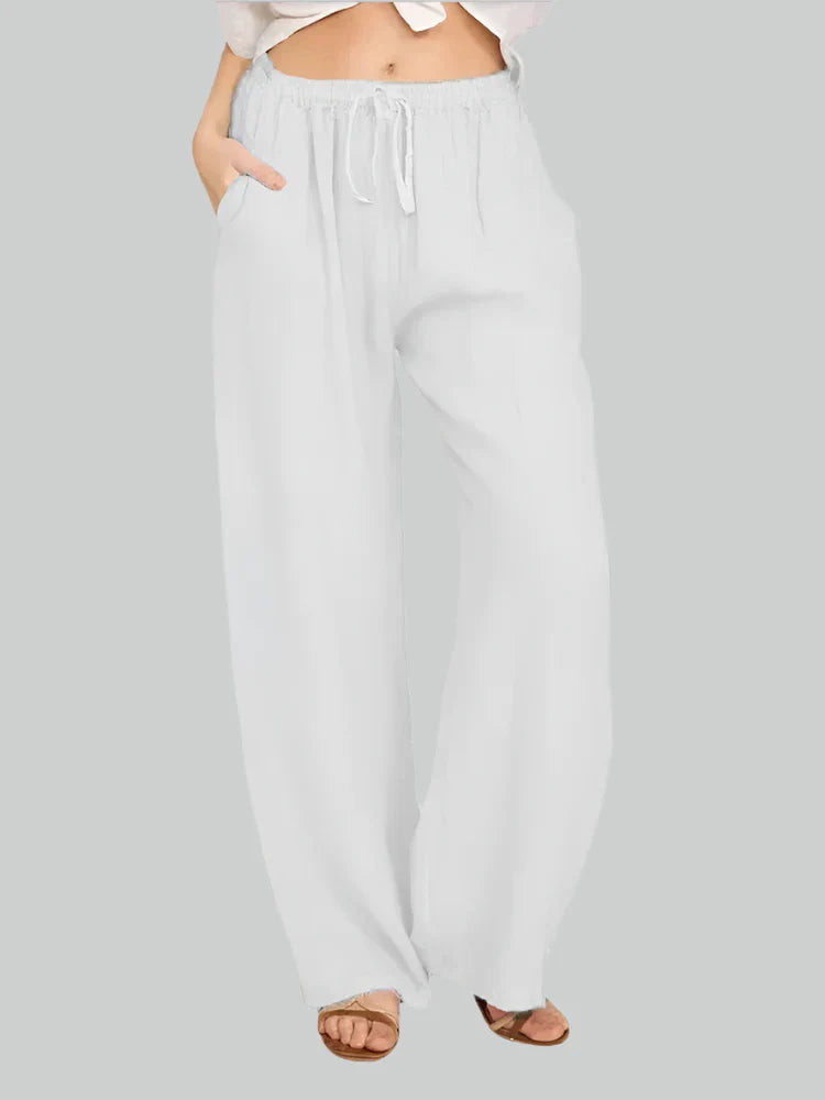 Clara | Wide-Leg Linen and Cotton Pants