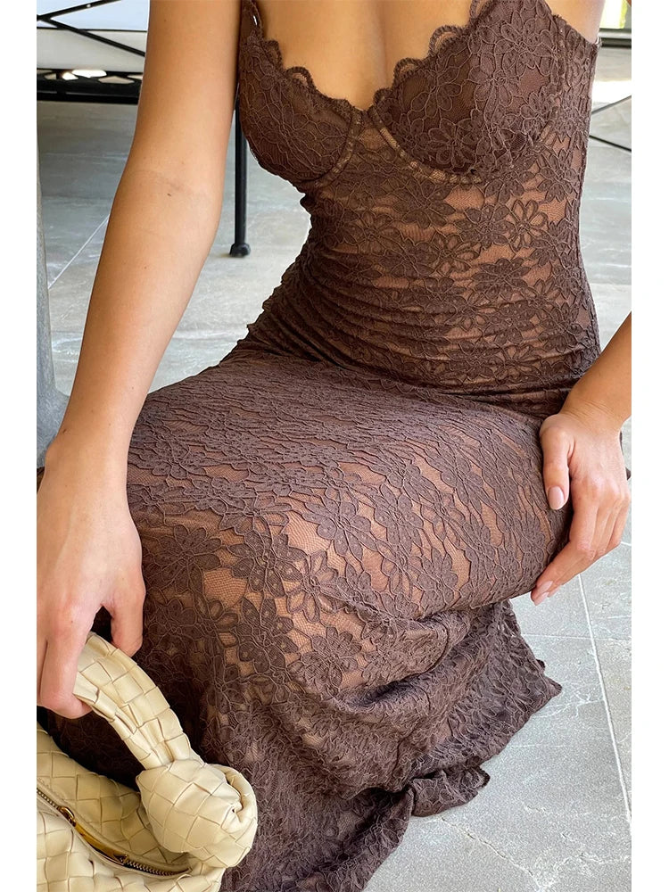 Noa | Cut-Out Black Lace Dress