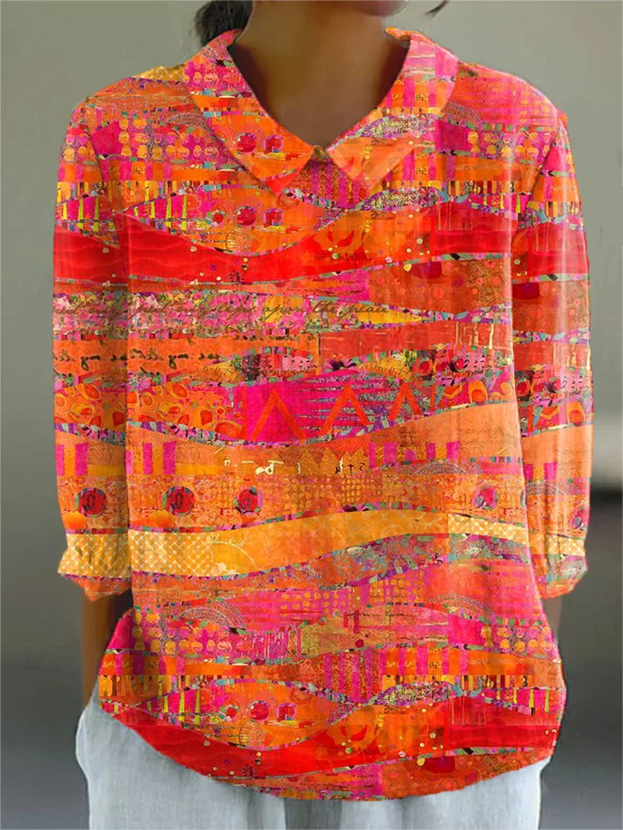 Clarissa | Vintage Colourful Blouse