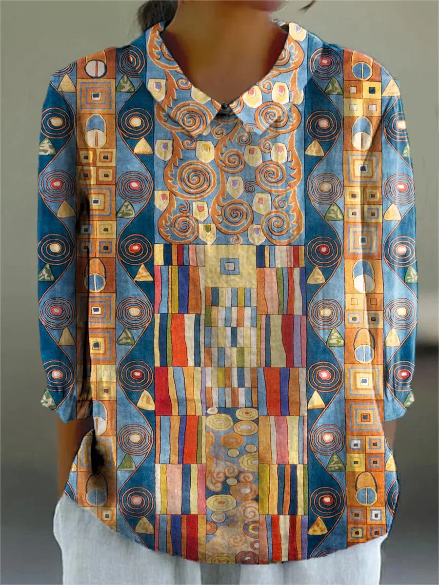 Clarissa | Vintage Colourful Blouse