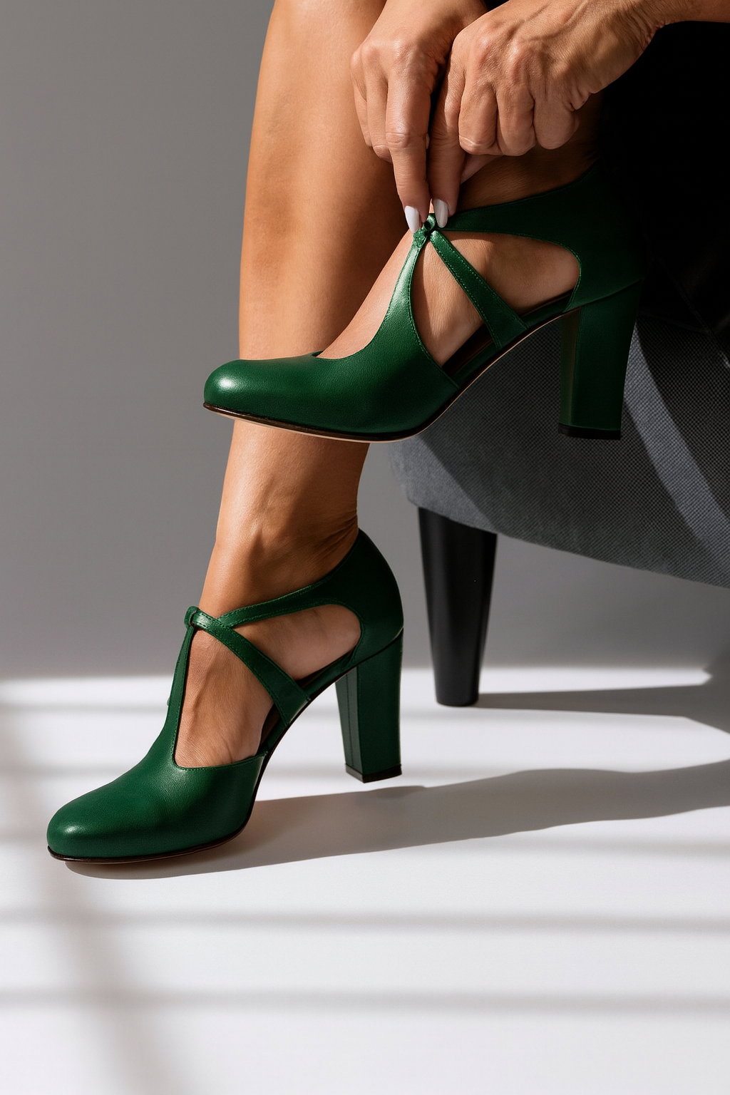 Velmira | Vintage Heels with T-Bar Style