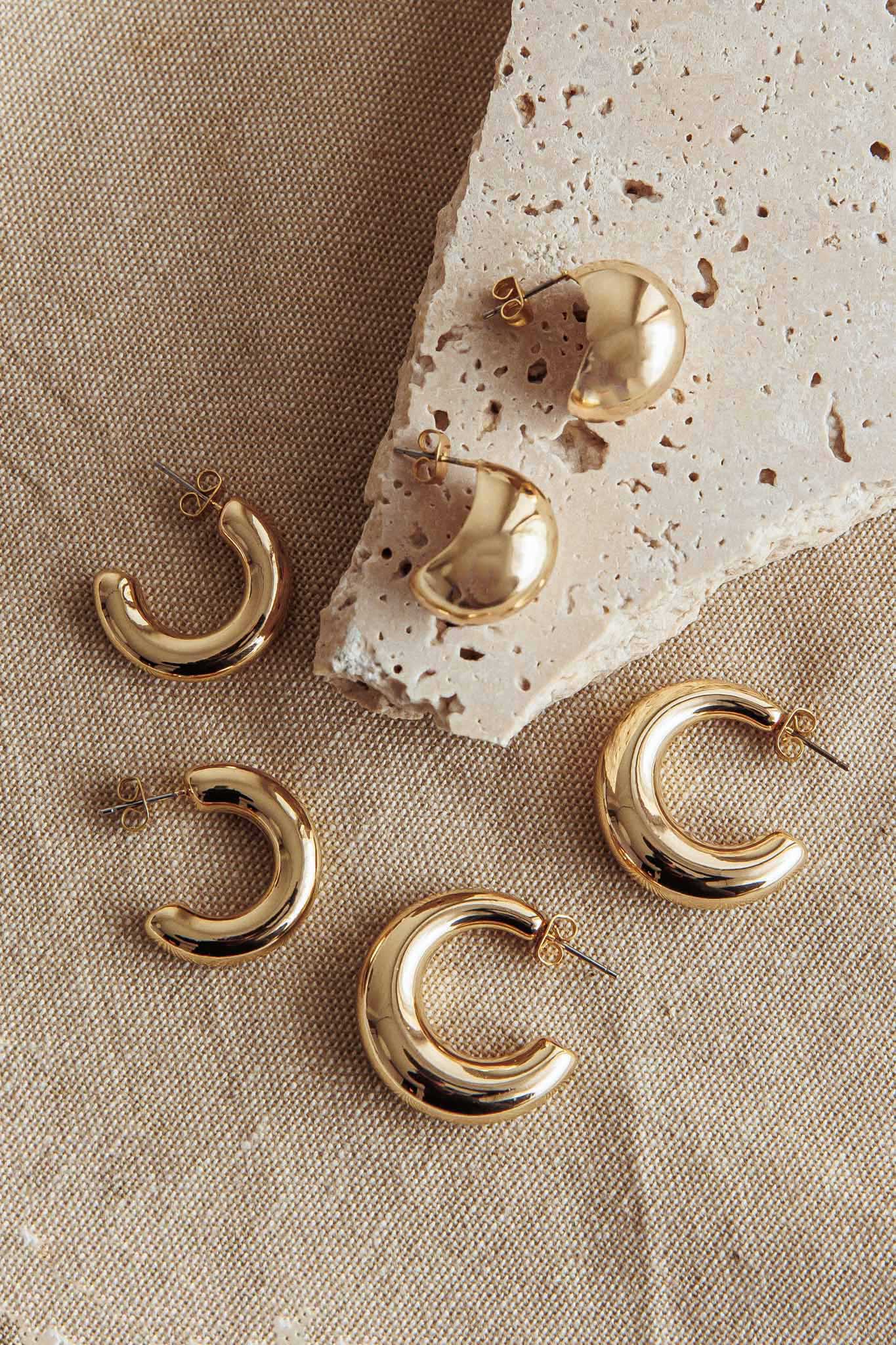 Chunky Casper Gold Earring Set