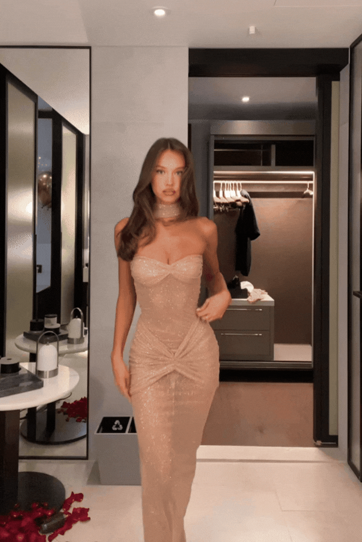 Candice | Off-Shoulder Sequined Dress