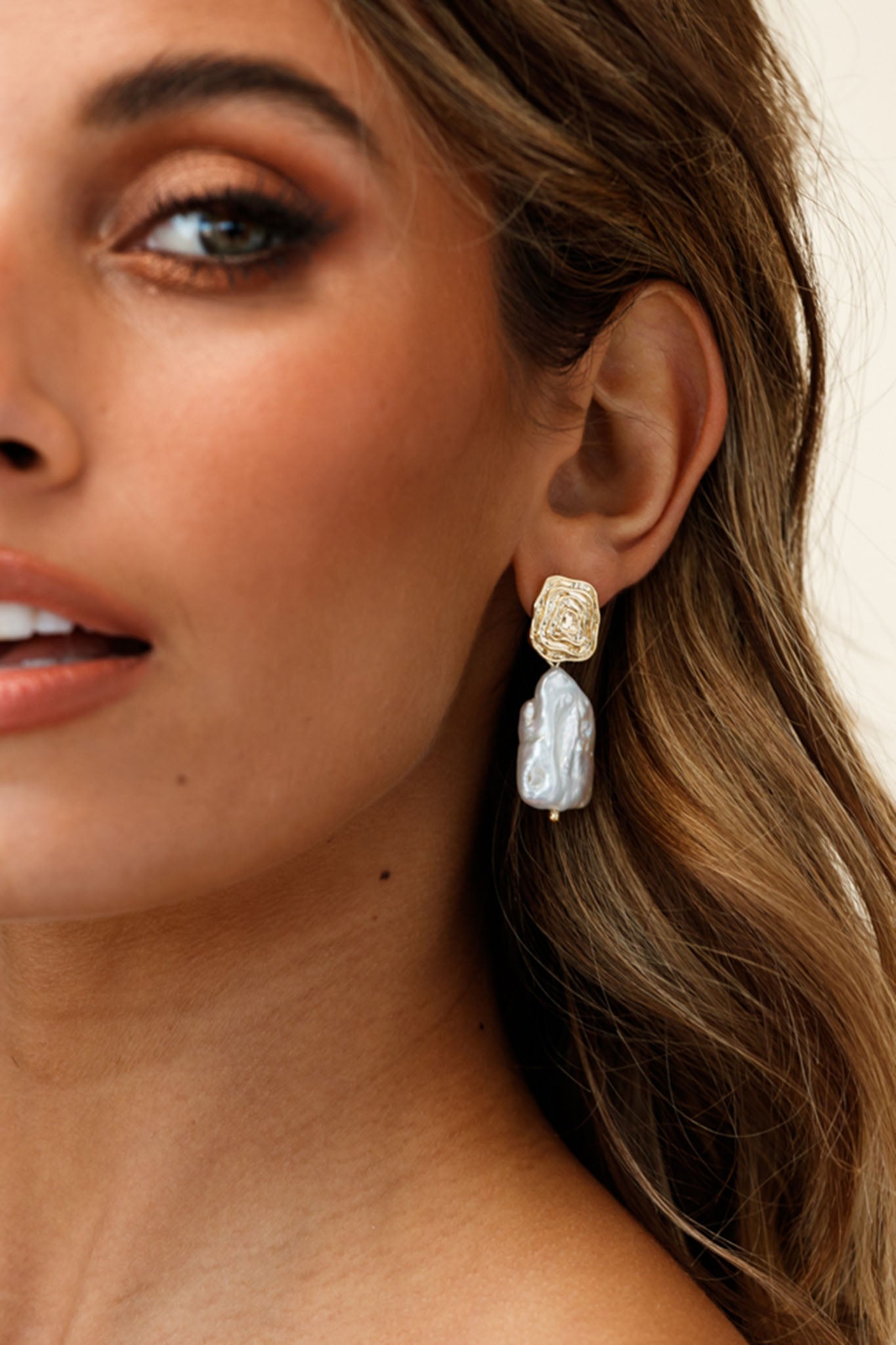 Baroque Pearl Earrings from Antigua Gold