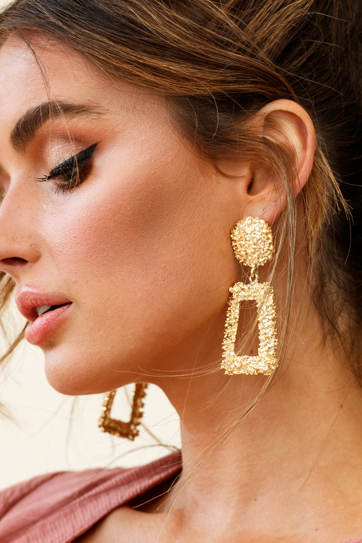 Manhattan Geometric Gold Earrings