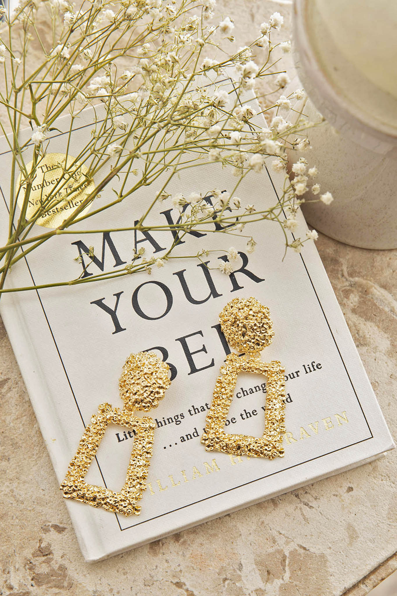 Textured London Gold Earrings