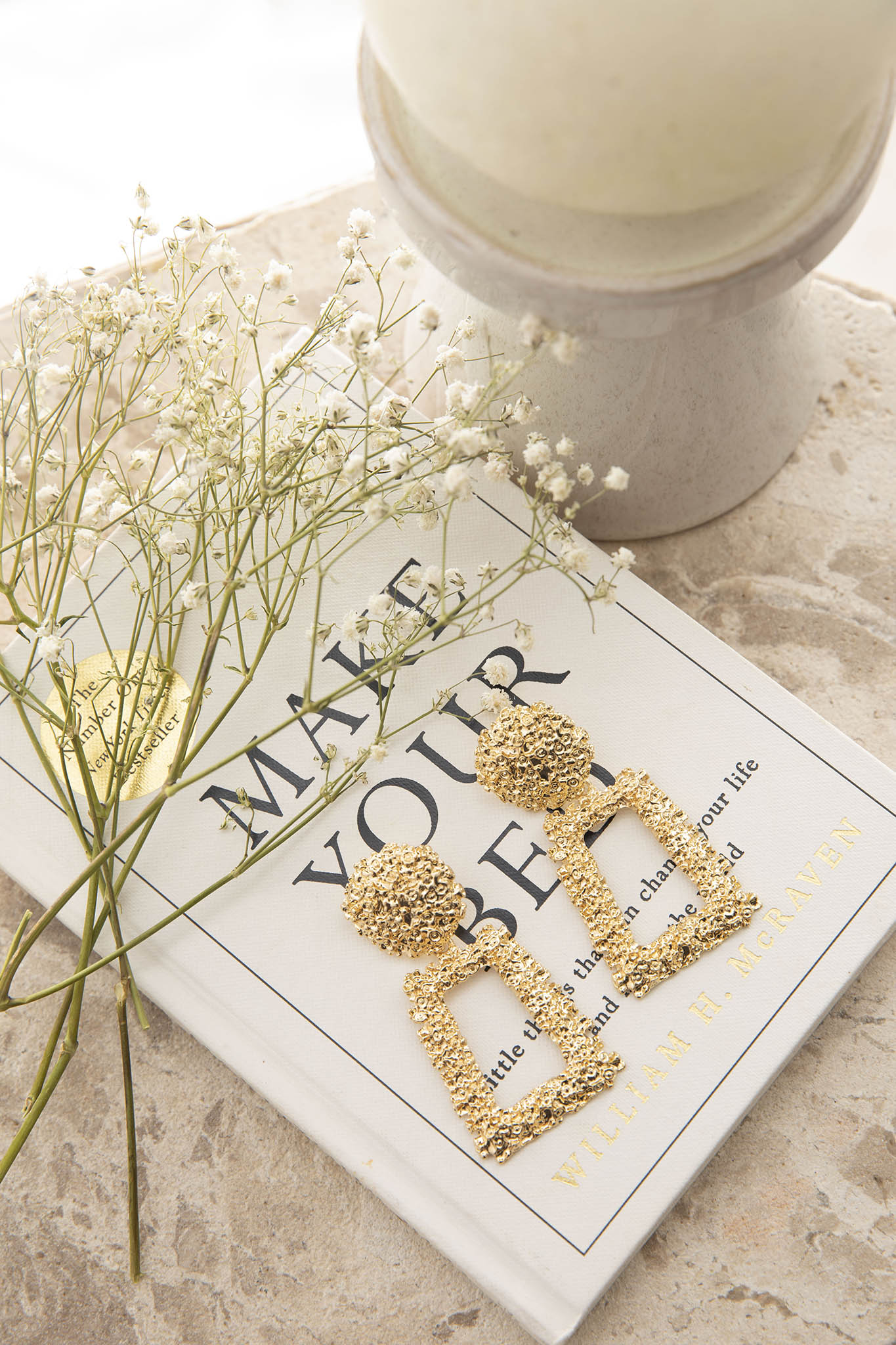 Textured London Gold Earrings