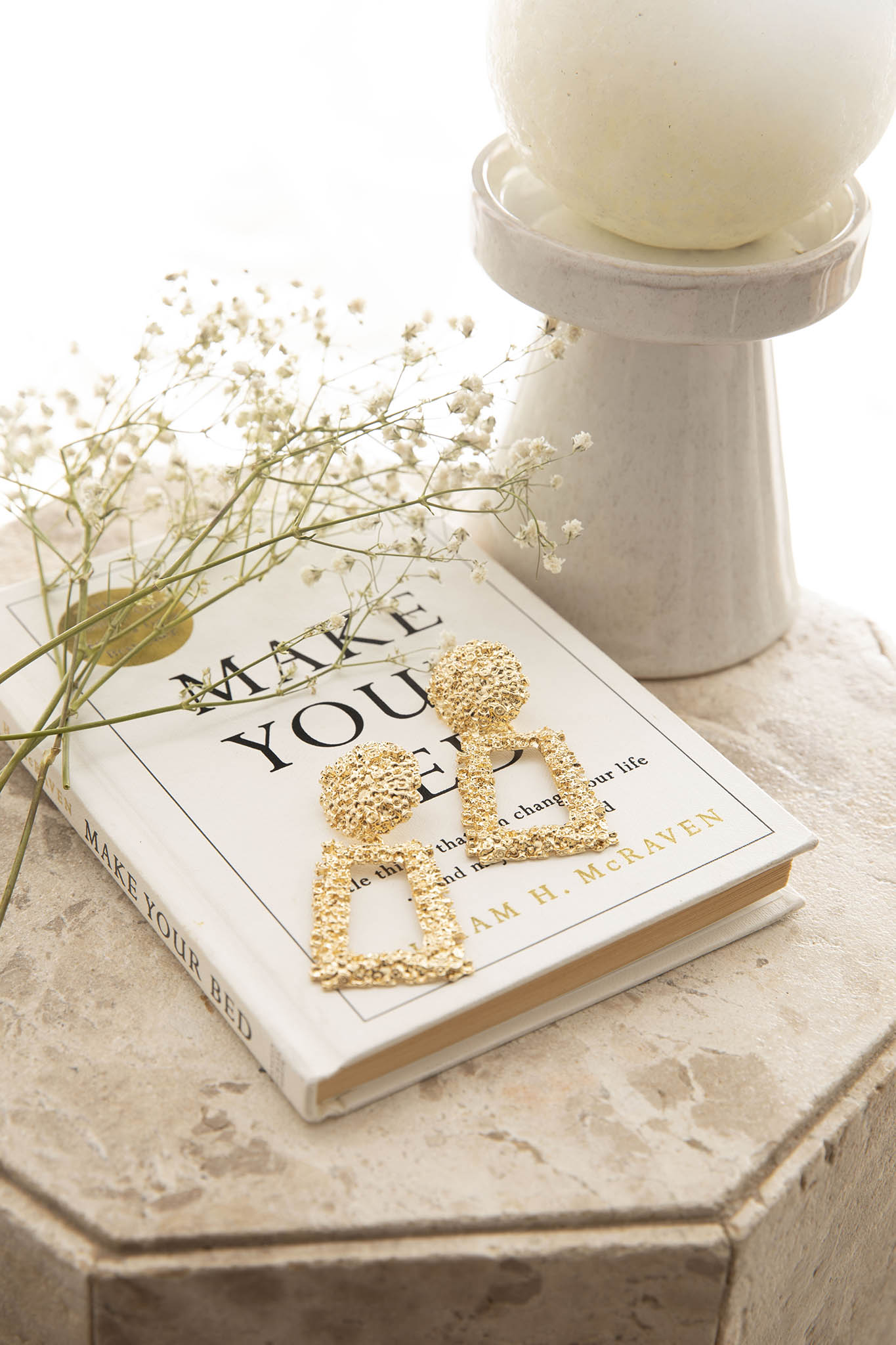 Textured London Gold Earrings