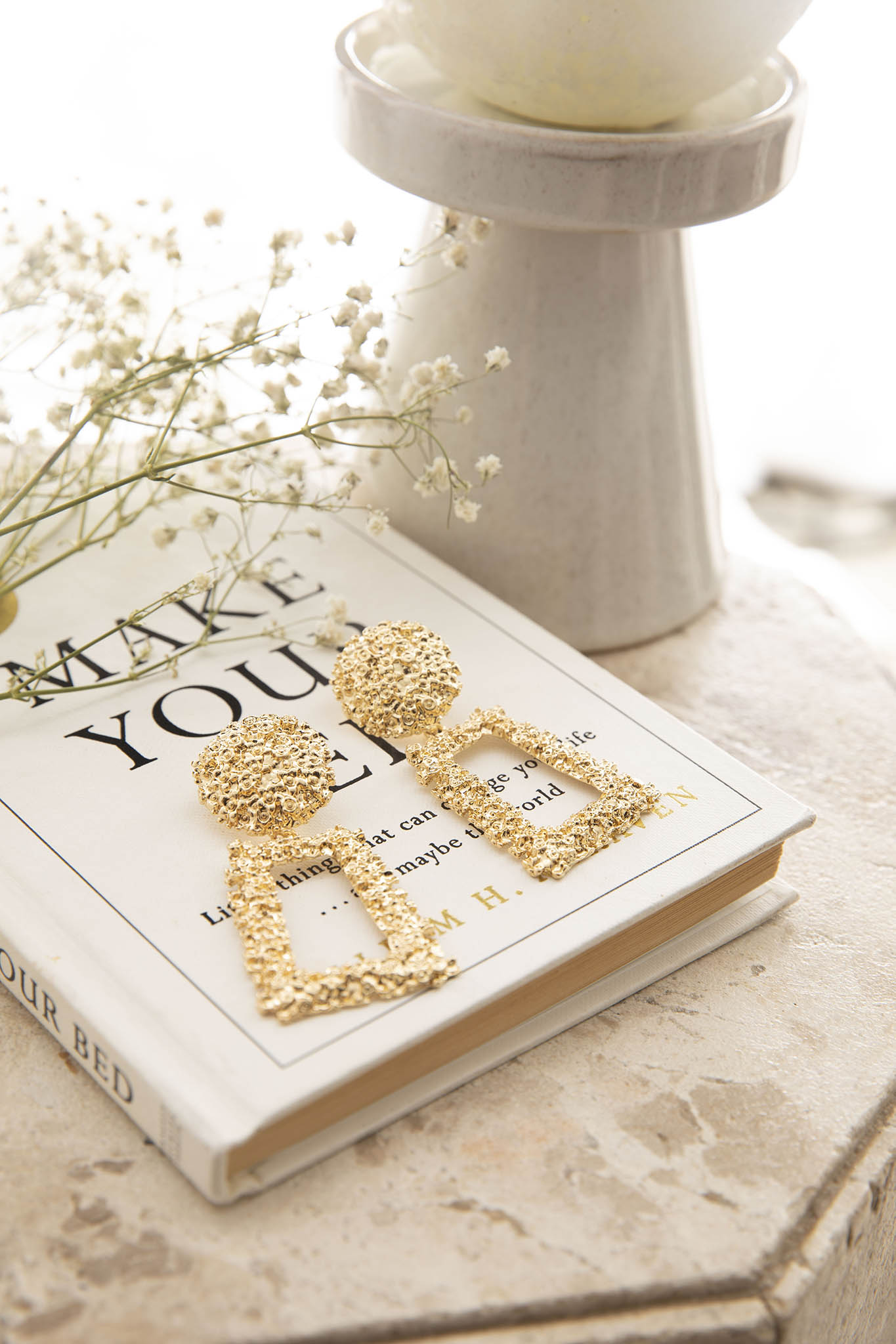 Textured London Gold Earrings