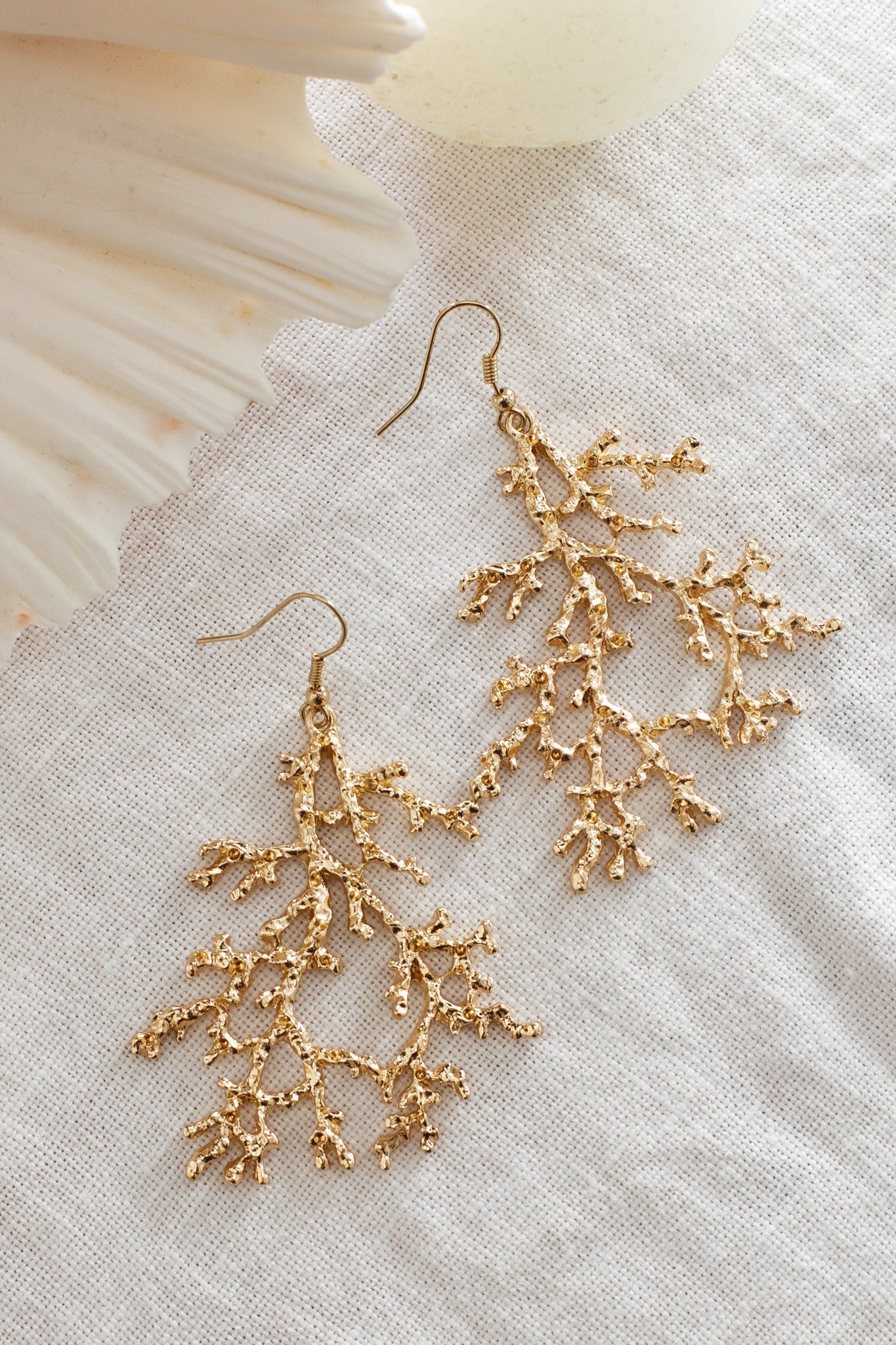Orli Design Coral Gold Earrings