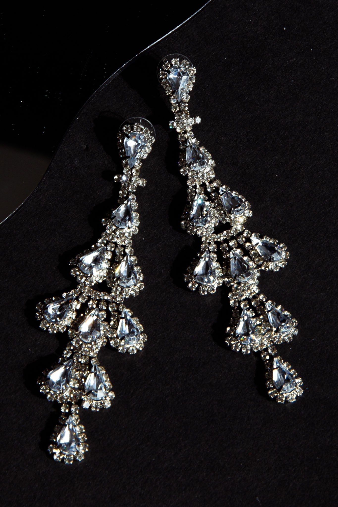 Amina Silver Chandelier Earrings