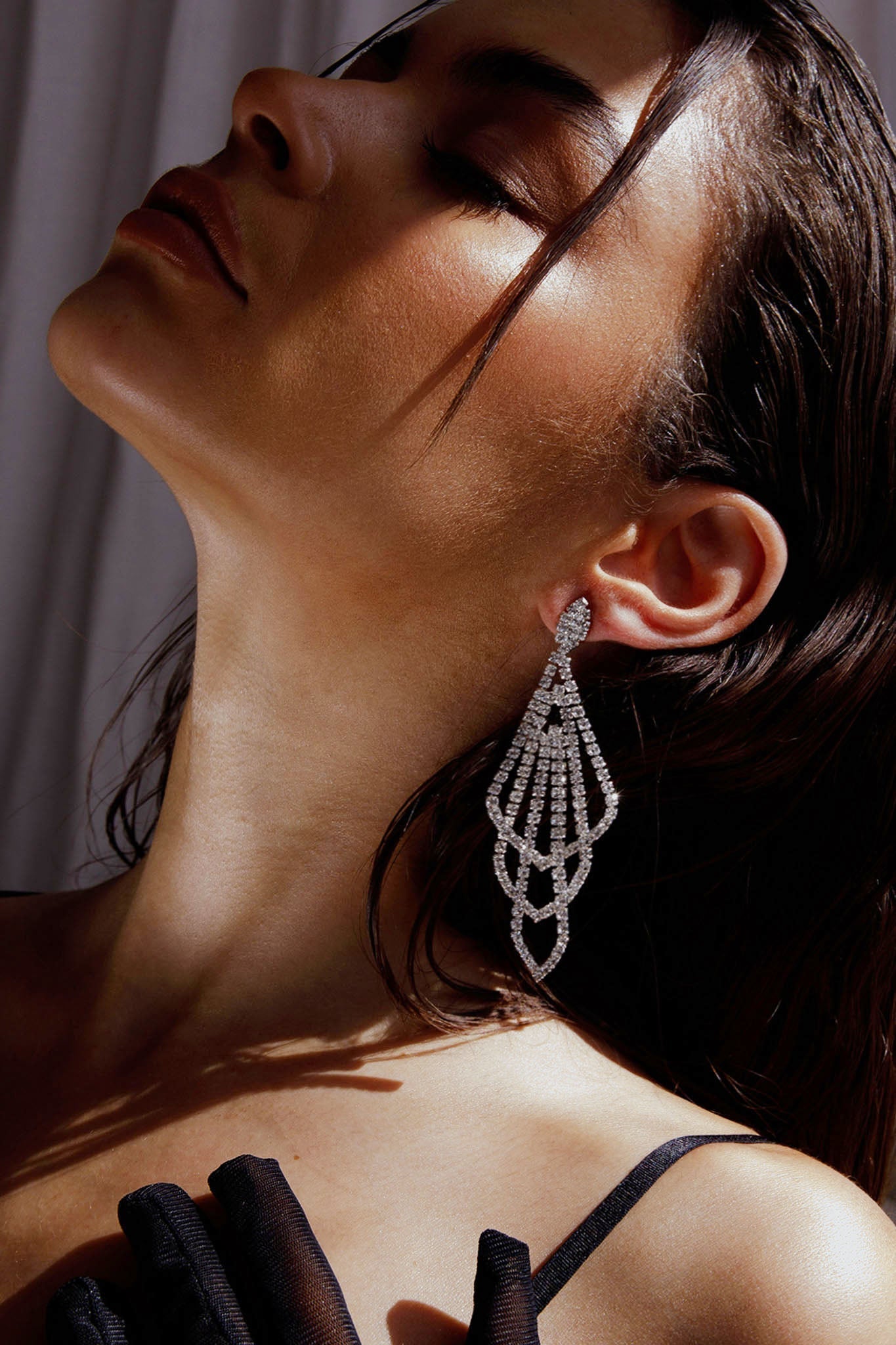 Evangelina Silver Chandelier Earrings