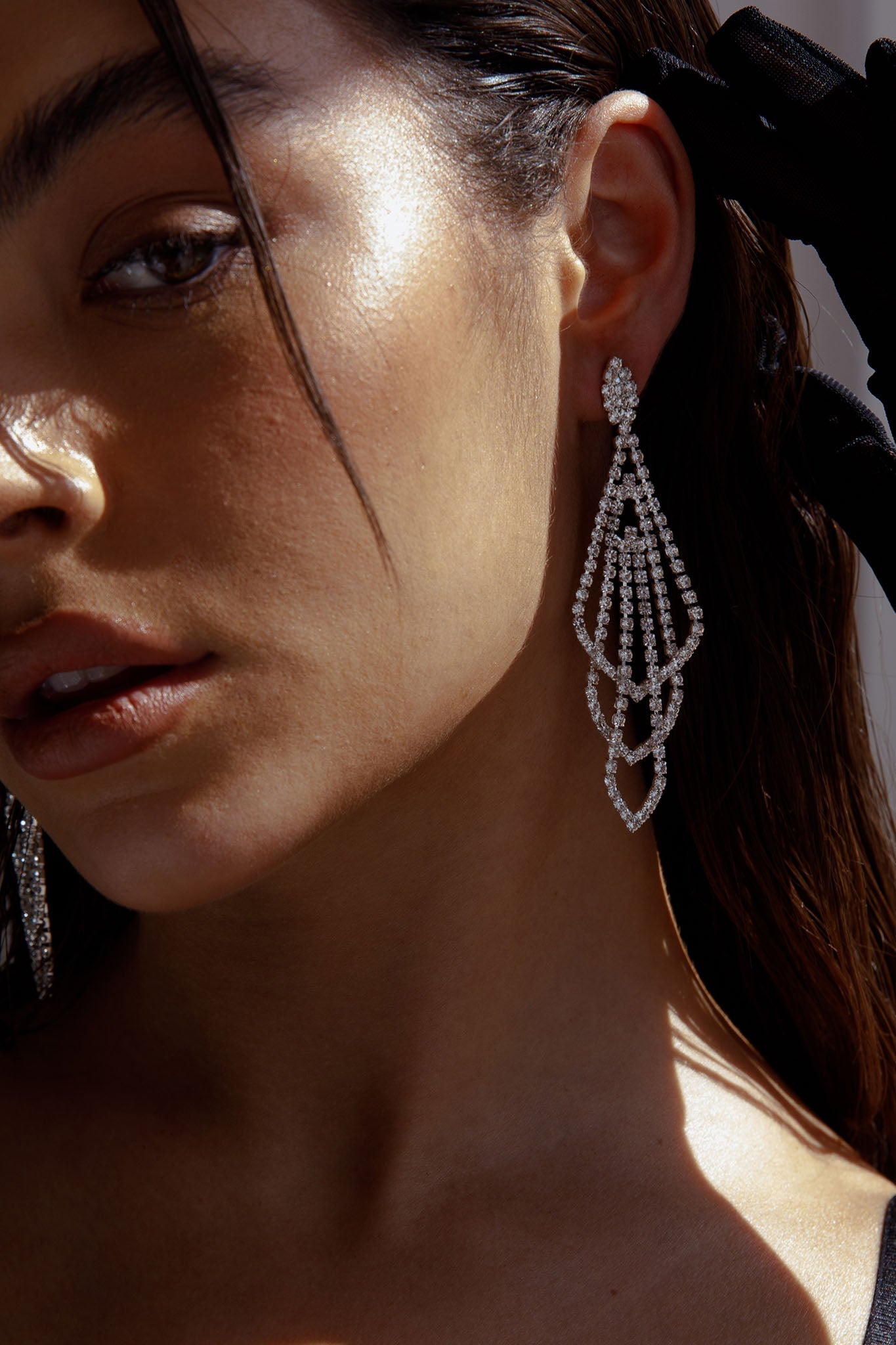 Evangelina Silver Chandelier Earrings