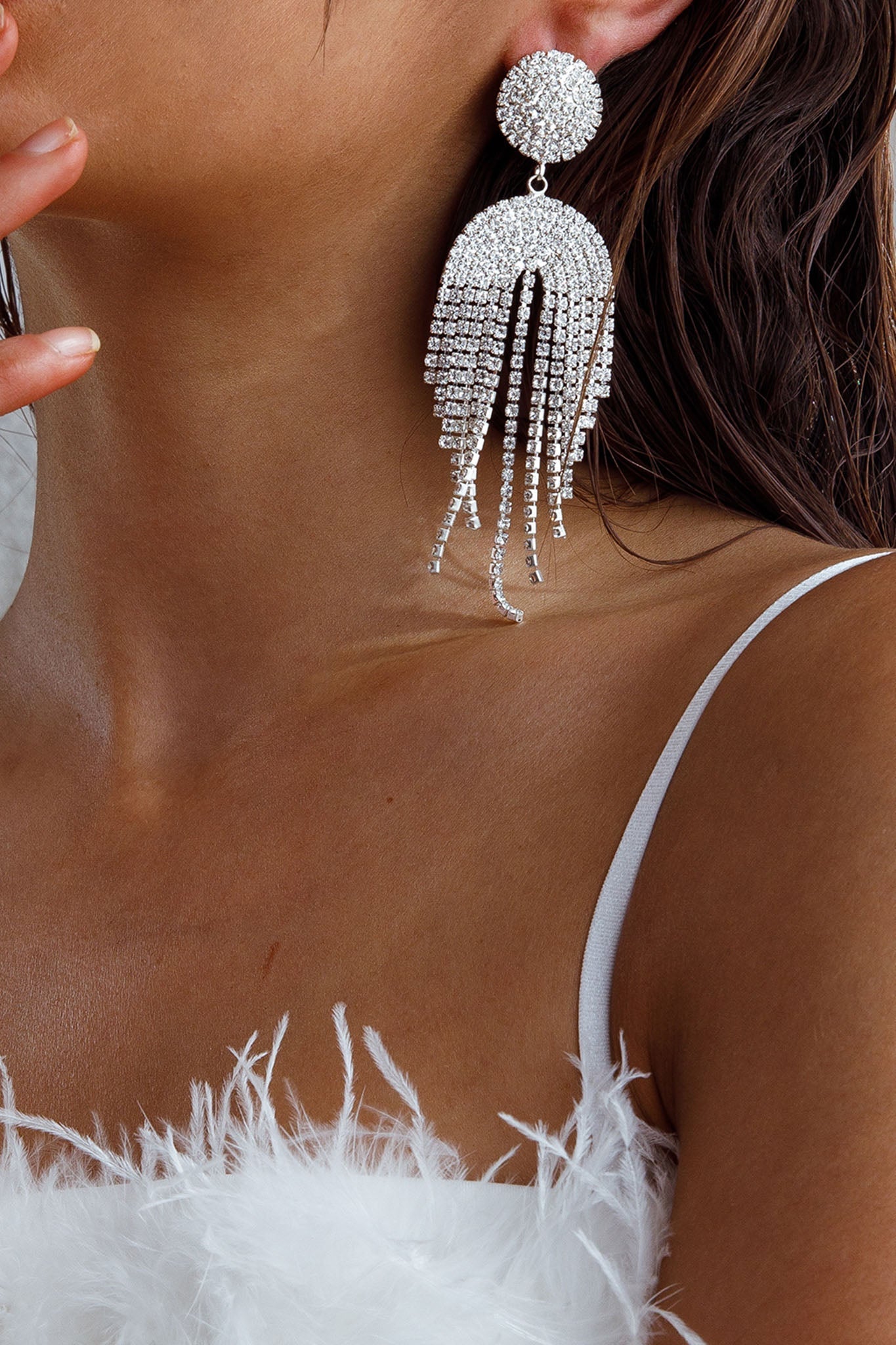 Kiara Cascade Silver Earrings