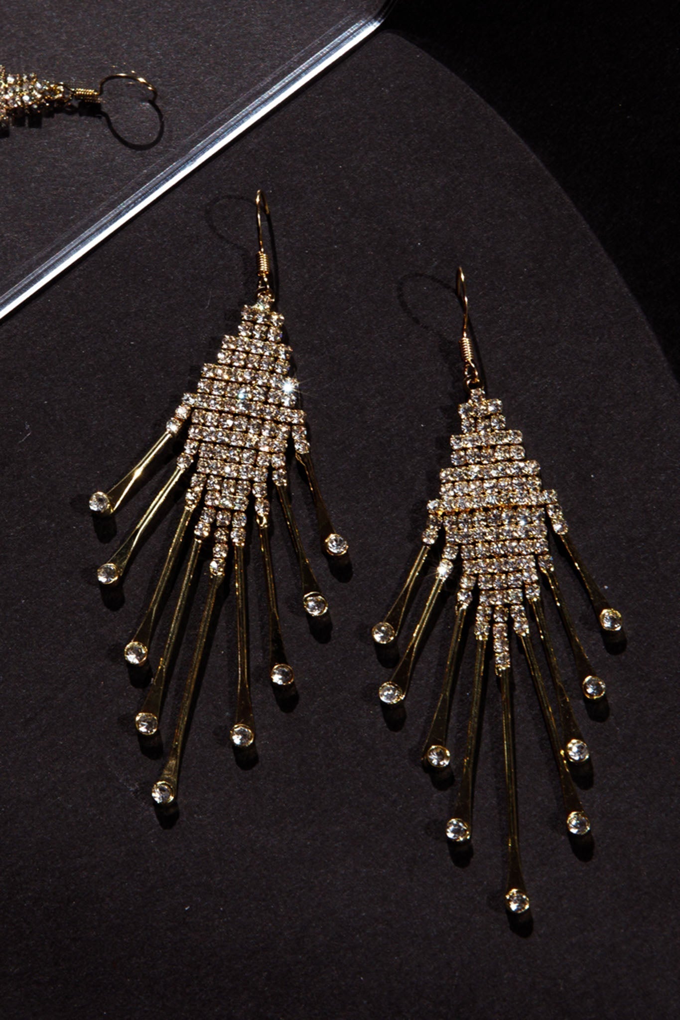 Alessandra Diamante Gold Fringe Earrings