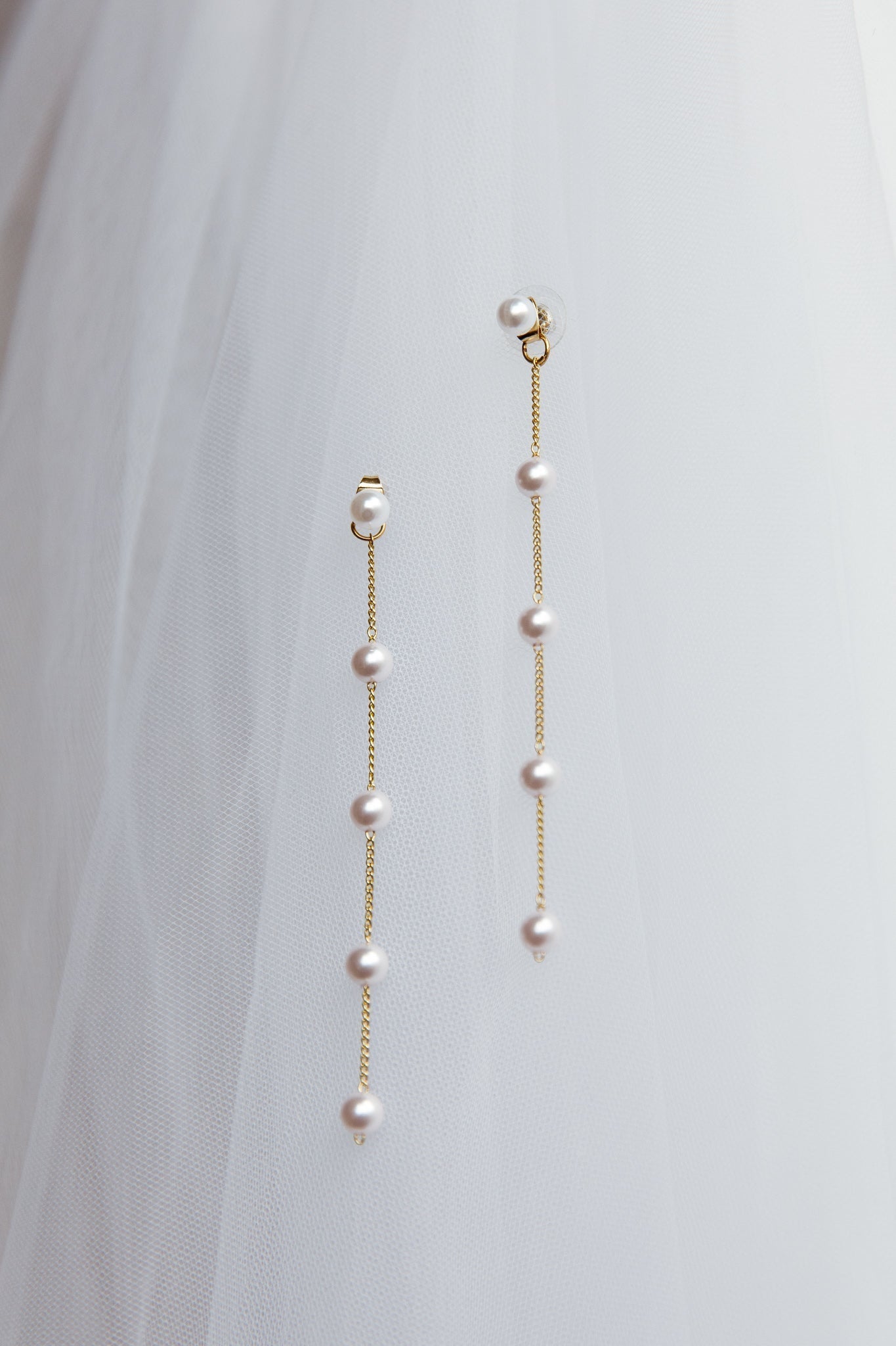 Gaia Pearl Drop Earrings in Gold