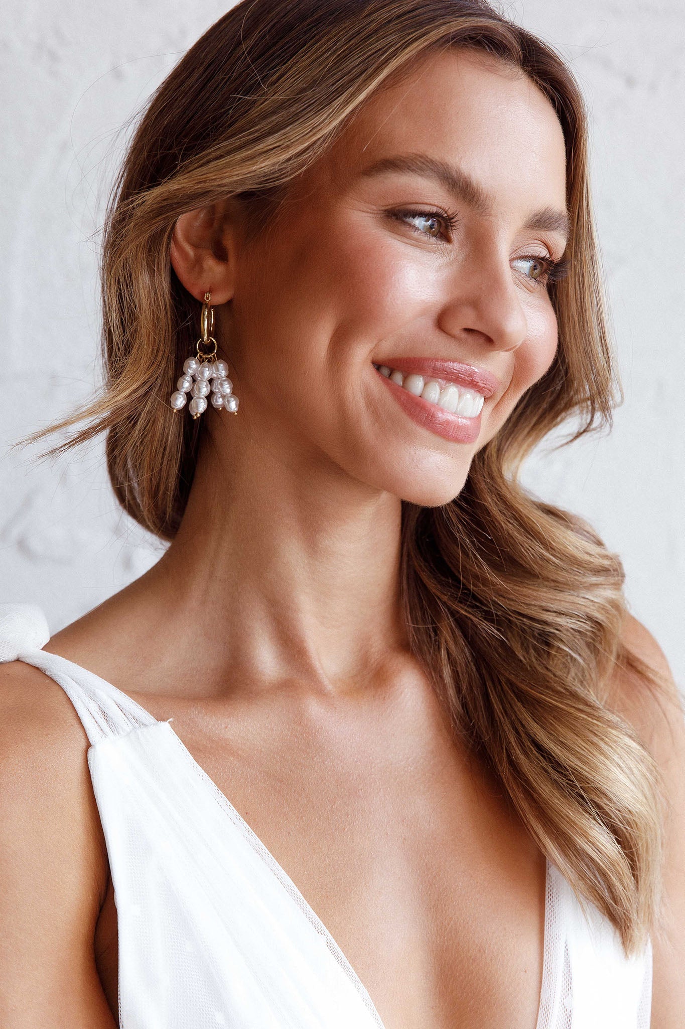 Forever Pearls Gold Earrings