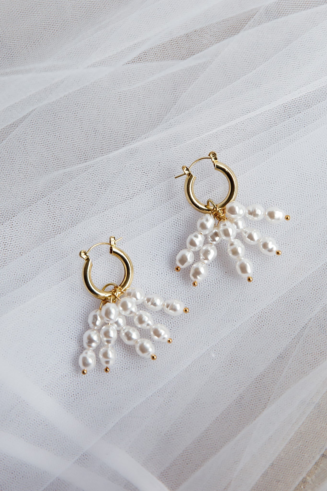 Forever Pearls Gold Earrings