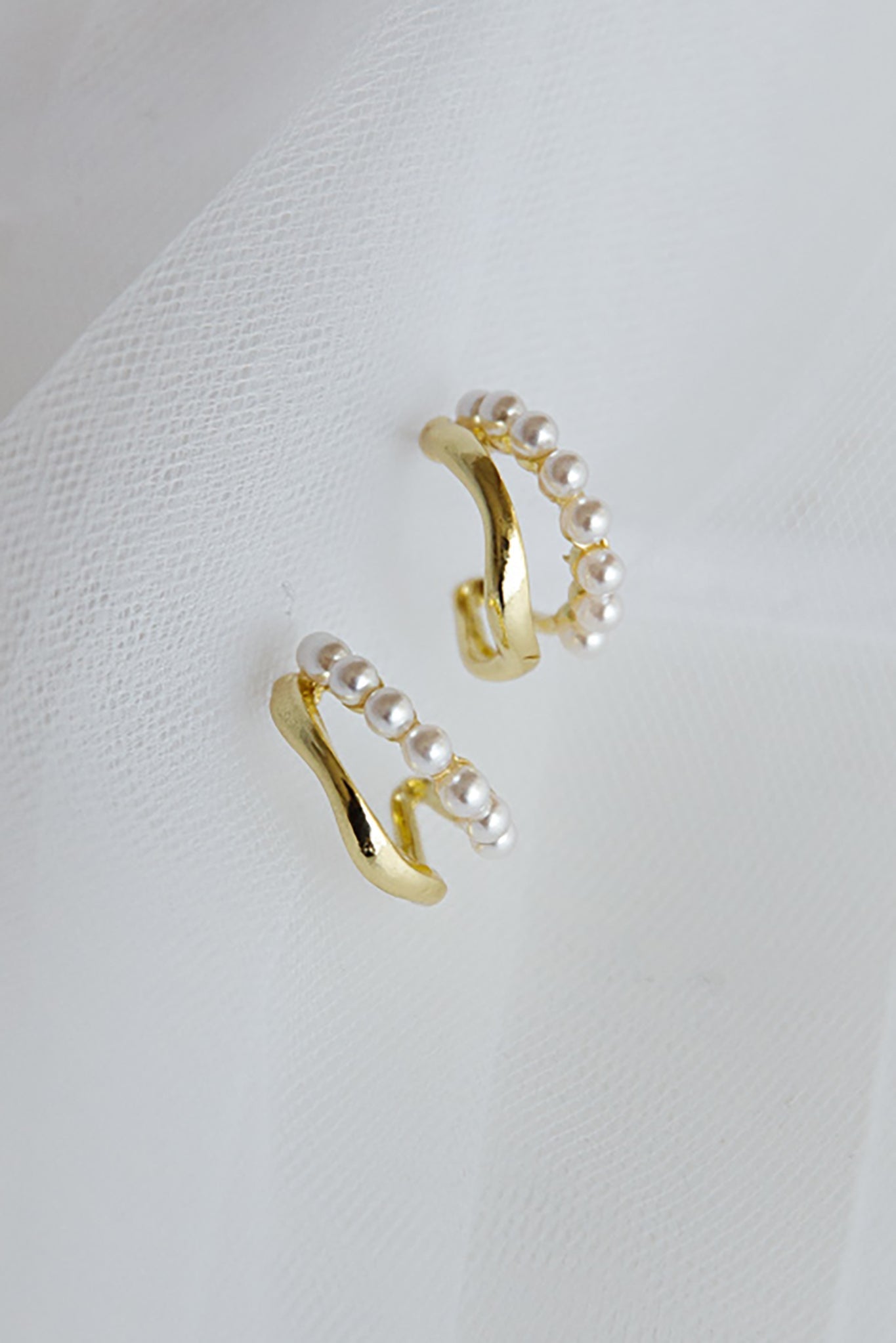 Charis Double Hoop Earrings in Gold