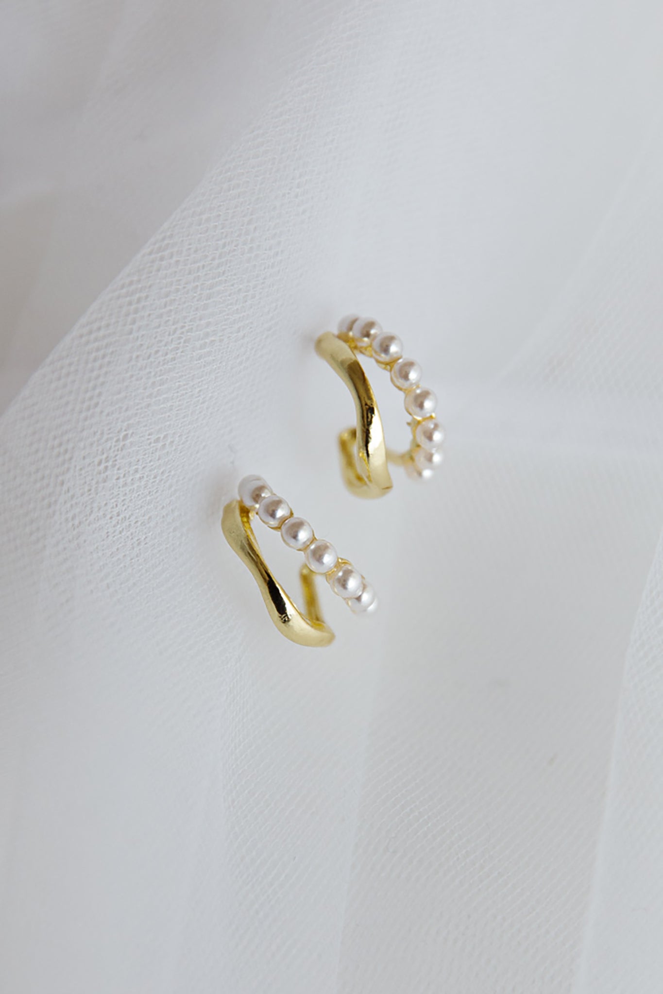 Charis Double Hoop Earrings in Gold