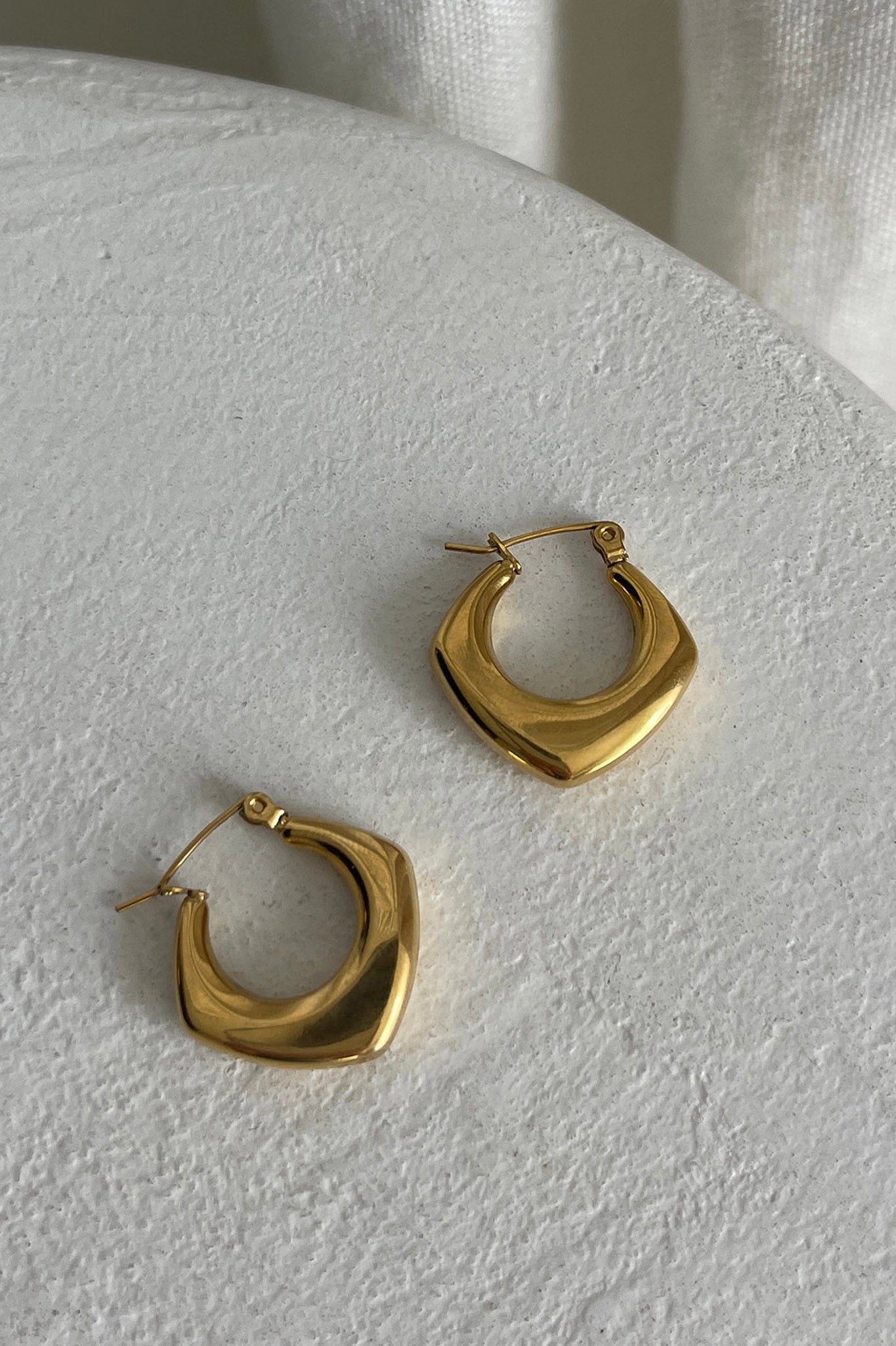 Tilly Gold Geometric Huggie Earrings